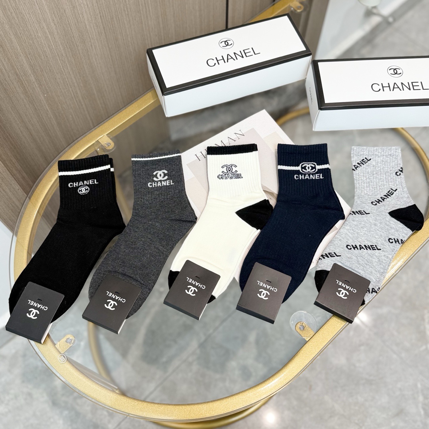 [TOP] CHANEL Socks - 5 Pieces as a Set