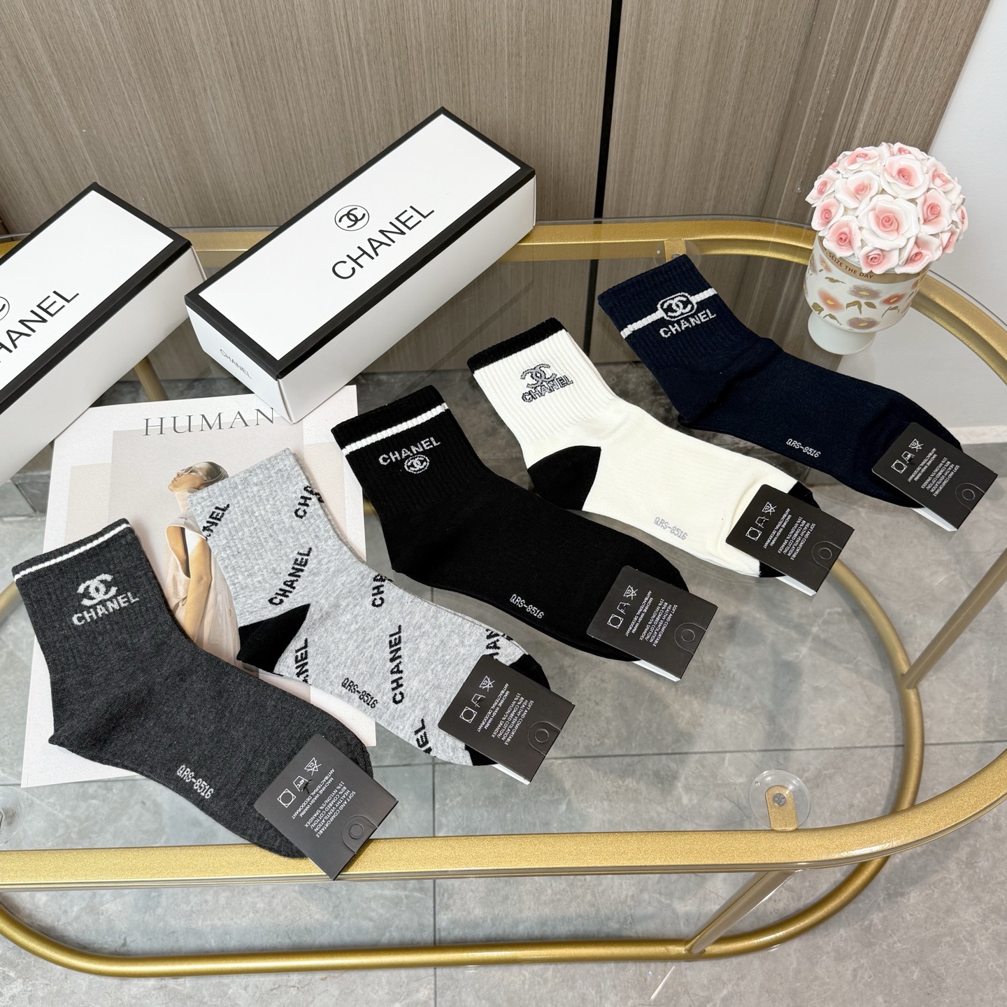 [TOP] CHANEL Socks - 5 Pieces as a Set