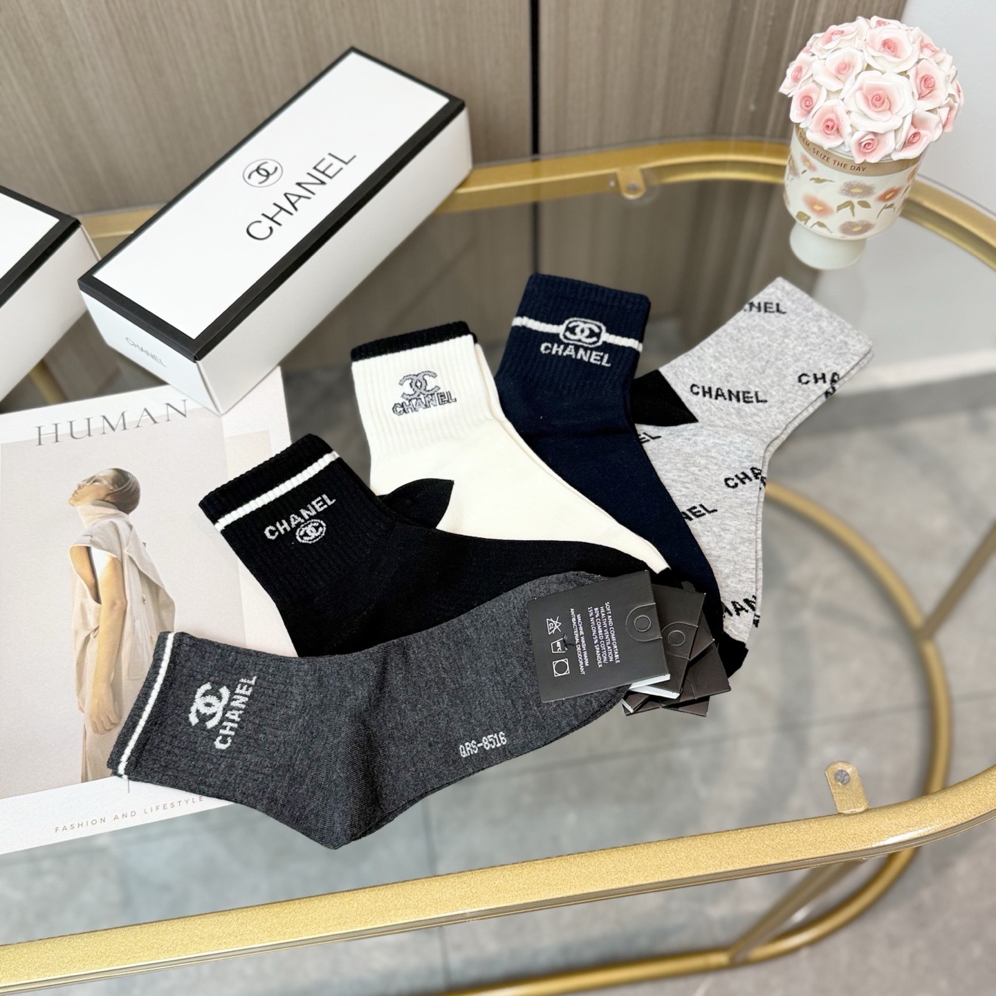 [TOP] CHANEL Socks - 5 Pieces as a Set