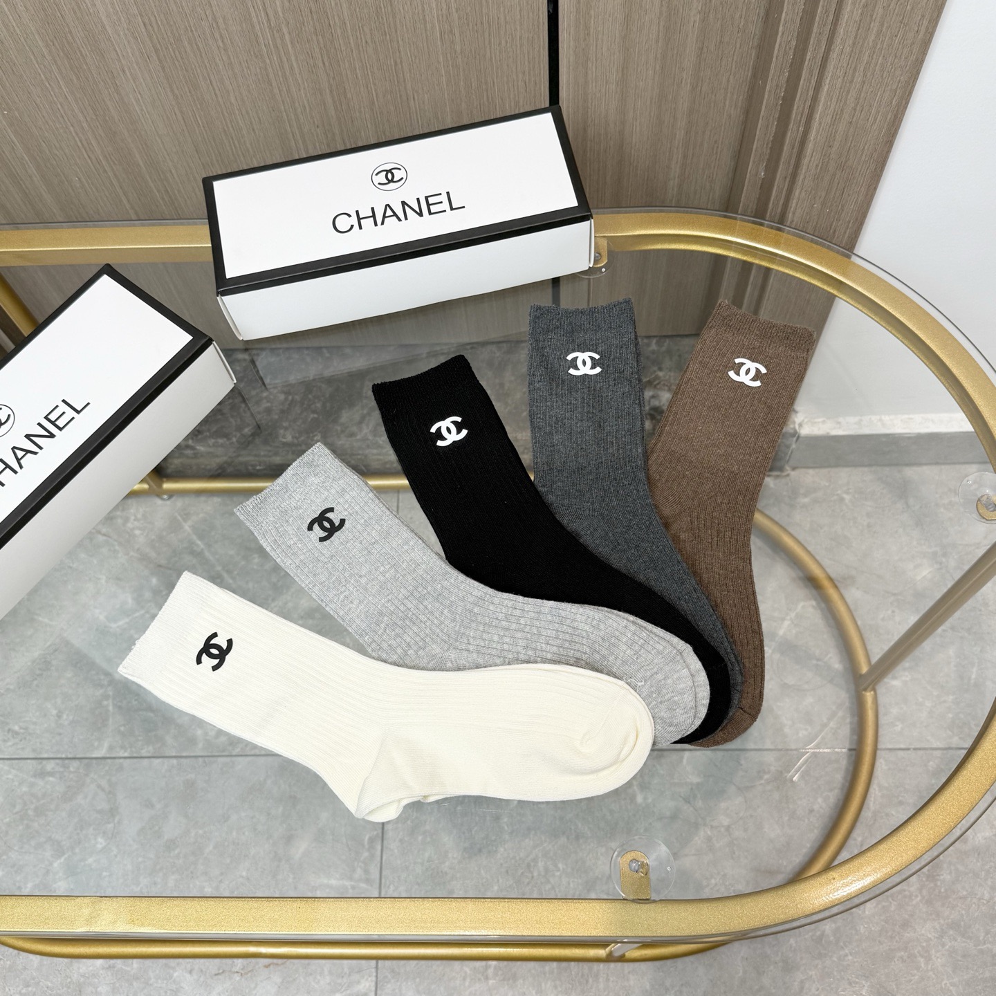 [TOP] CHANEL Socks - 5 Pieces as a Set