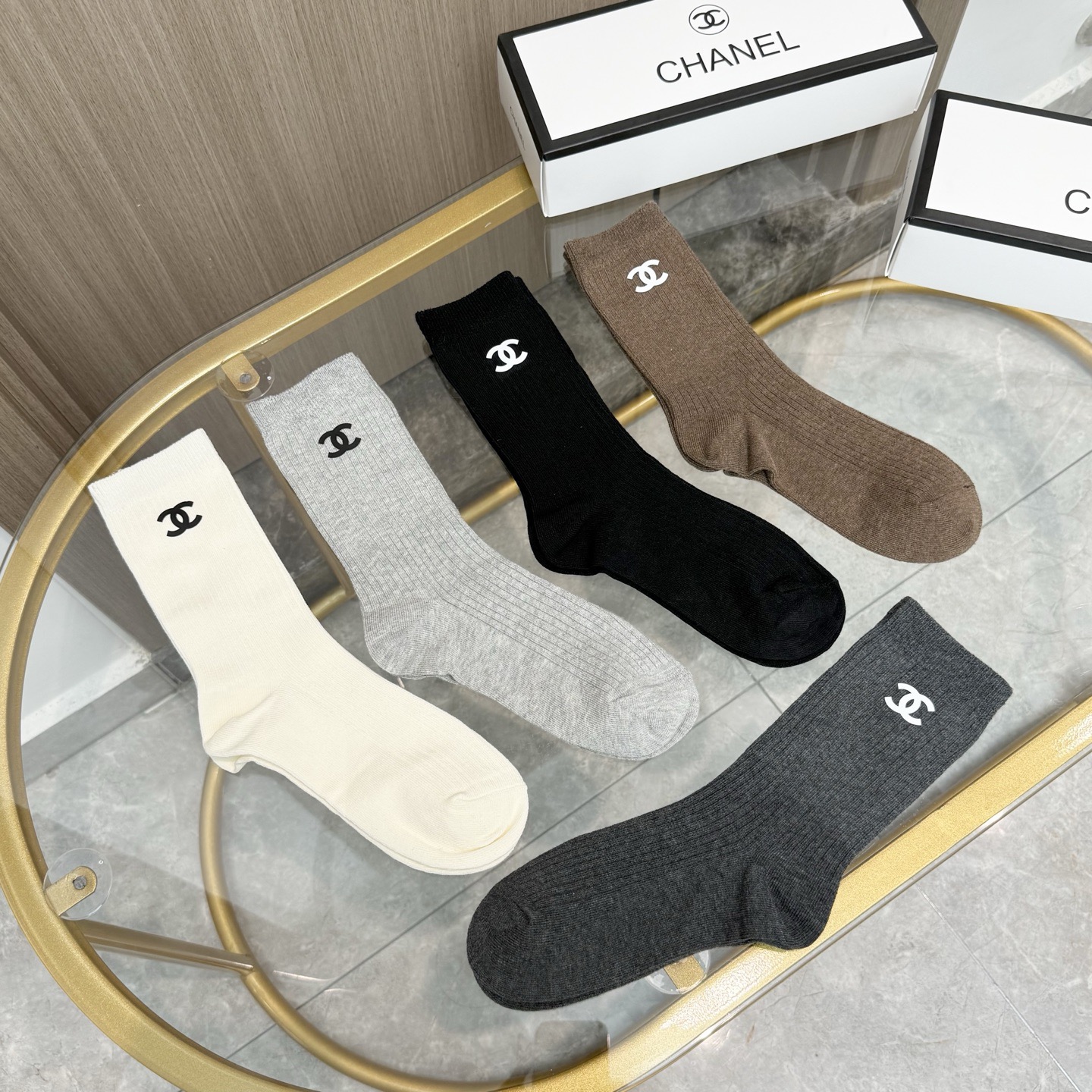 [TOP] CHANEL Socks - 5 Pieces as a Set