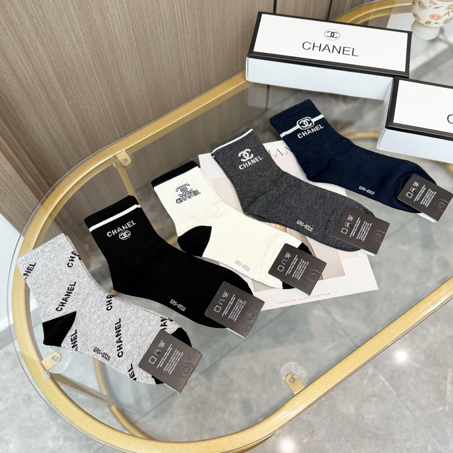 [TOP] CHANEL Socks - 5 Pieces as a Set