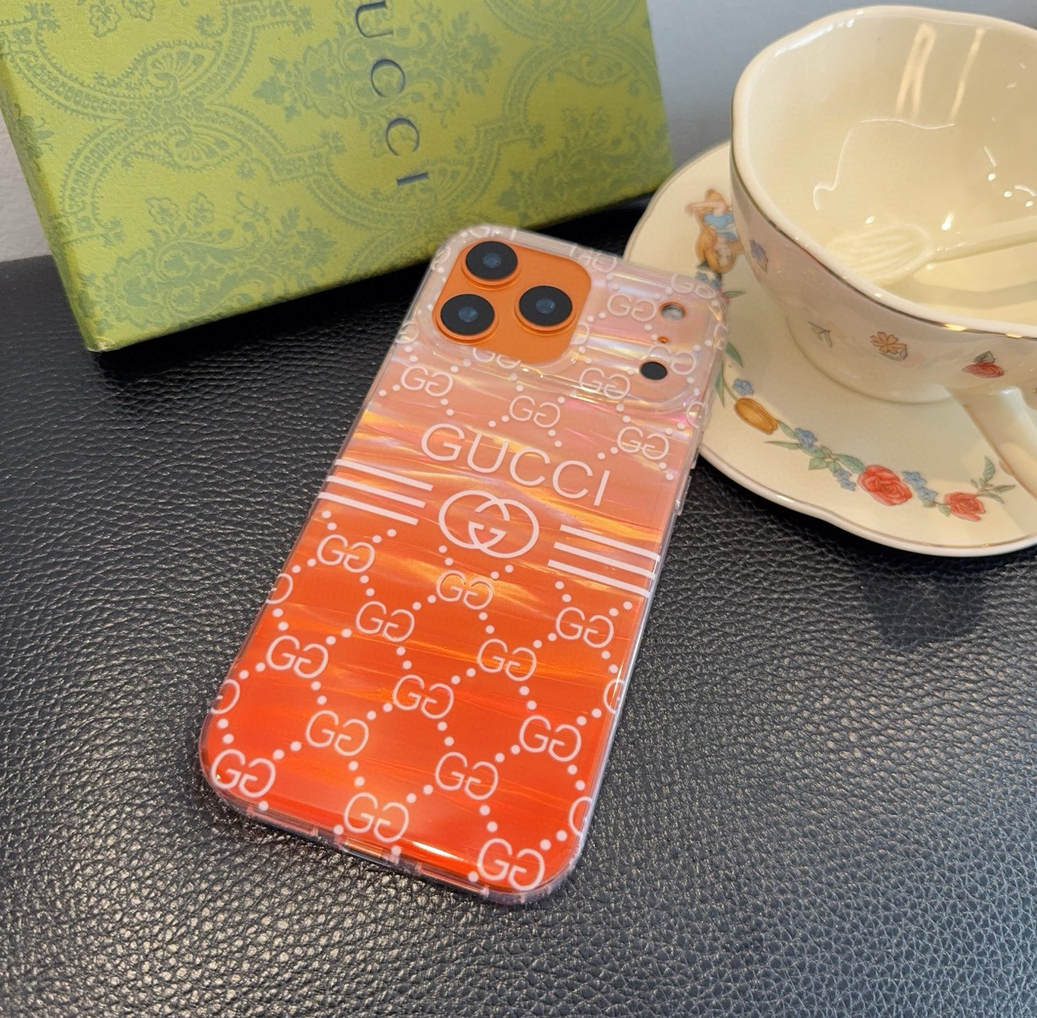 [TOP] GUCCI Iphone Phone Case - Orange