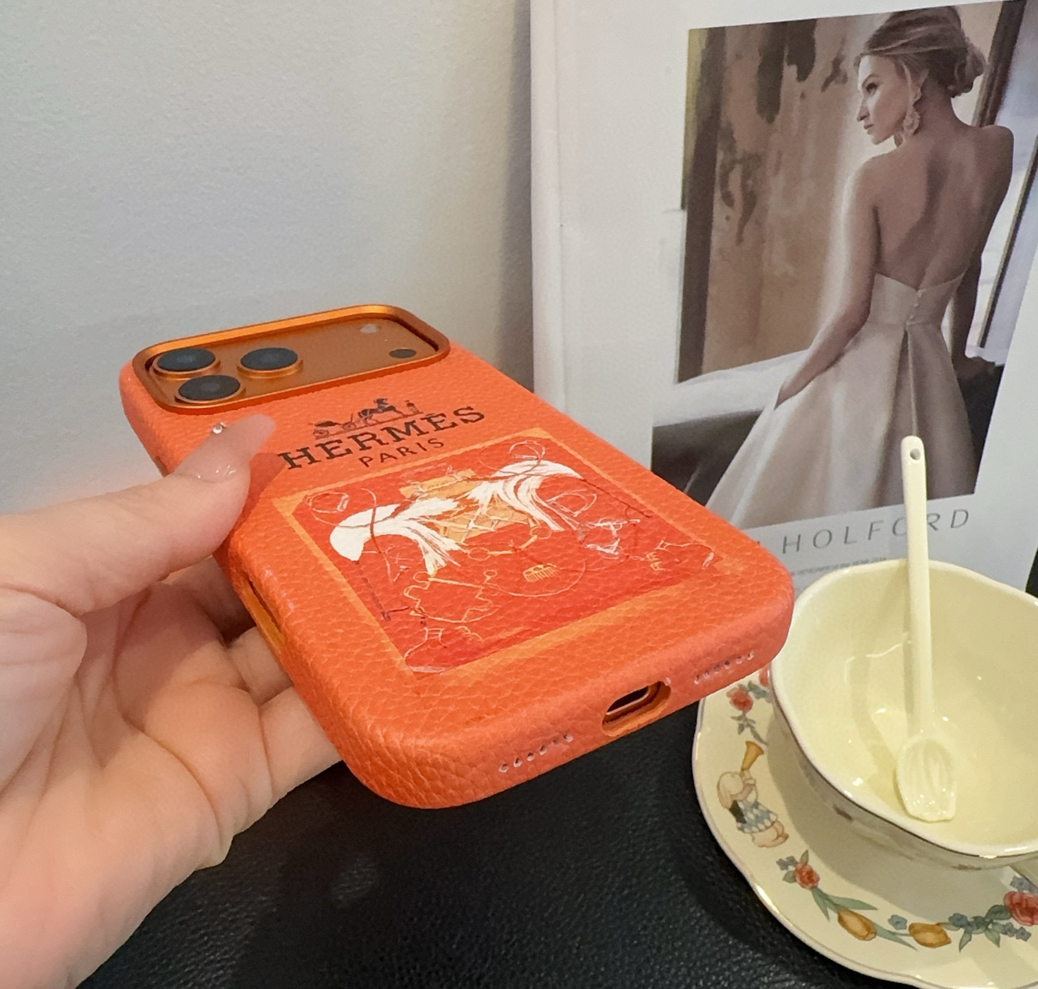 [TOP] HERMES Iphone Phone Case - Orange