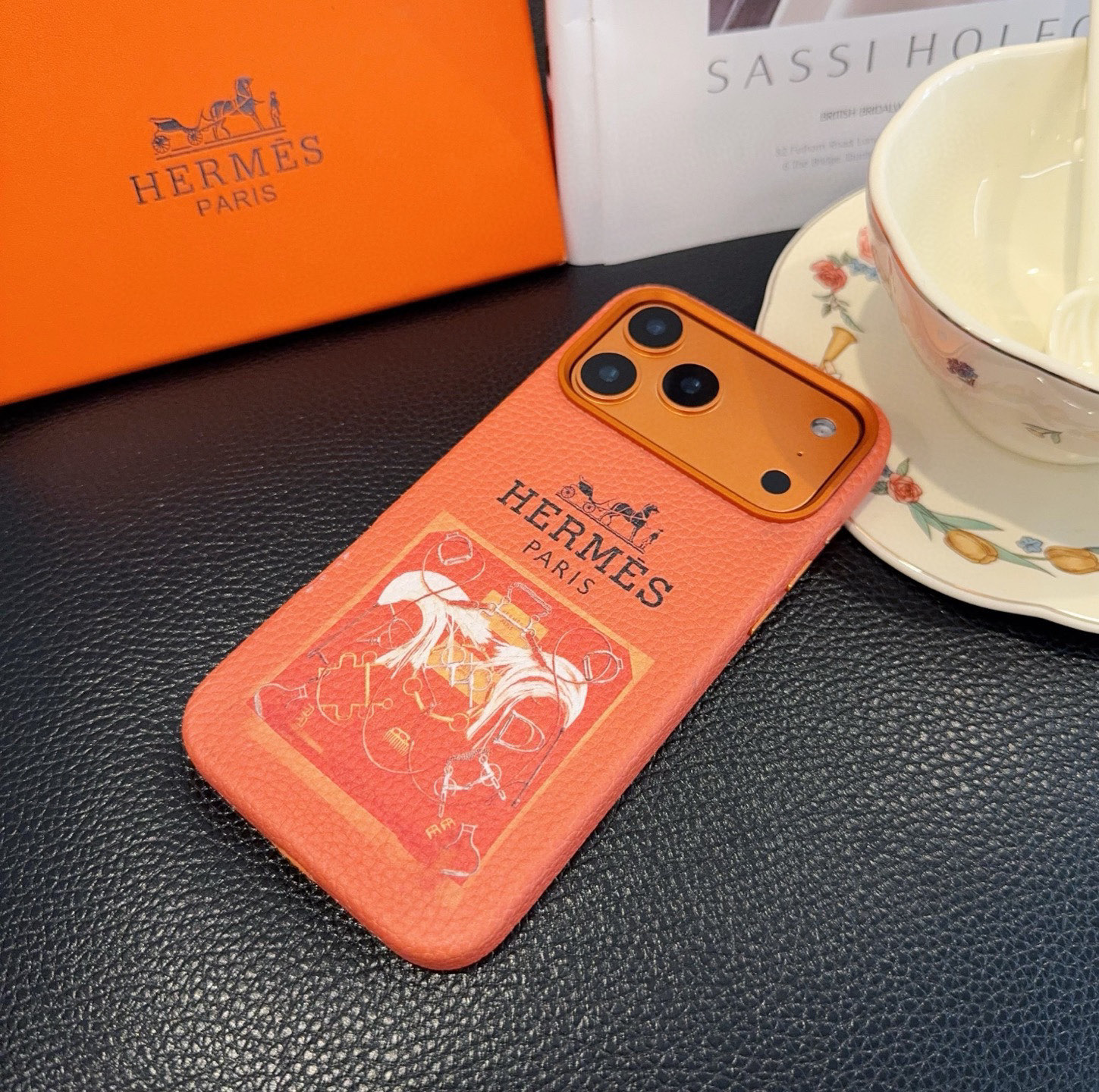 [TOP] HERMES Iphone Phone Case - Orange