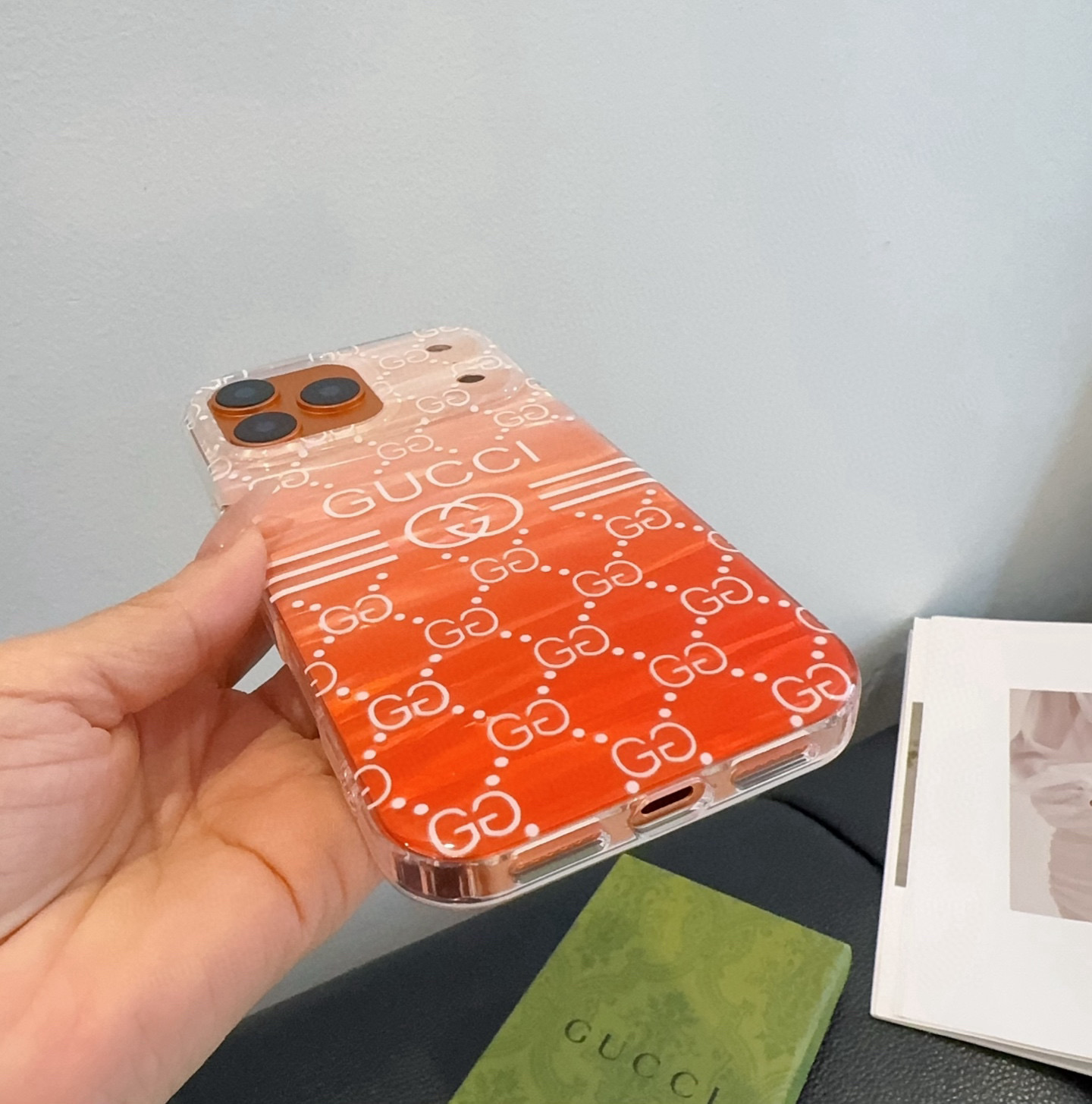[TOP] GUCCI Iphone Phone Case - Orange