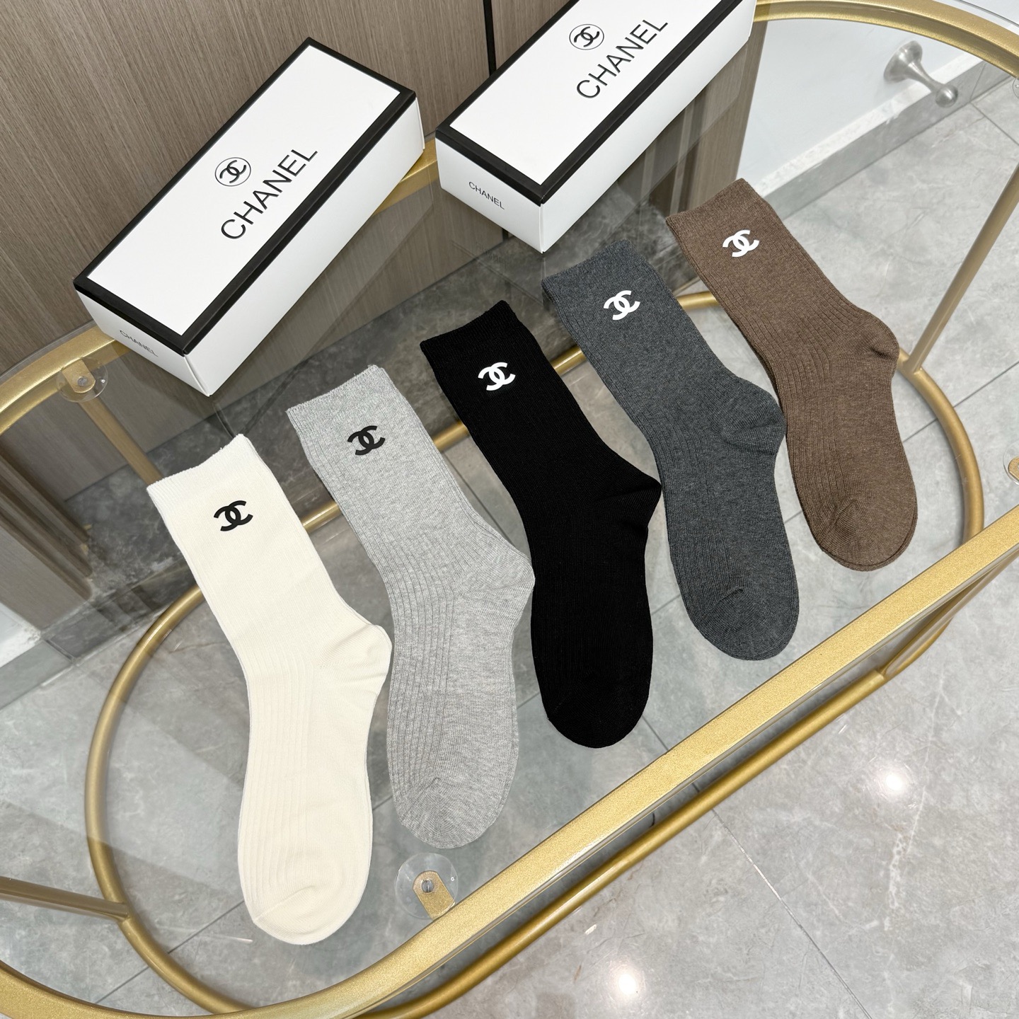 [TOP] CHANEL Socks - 5 Pieces as a Set