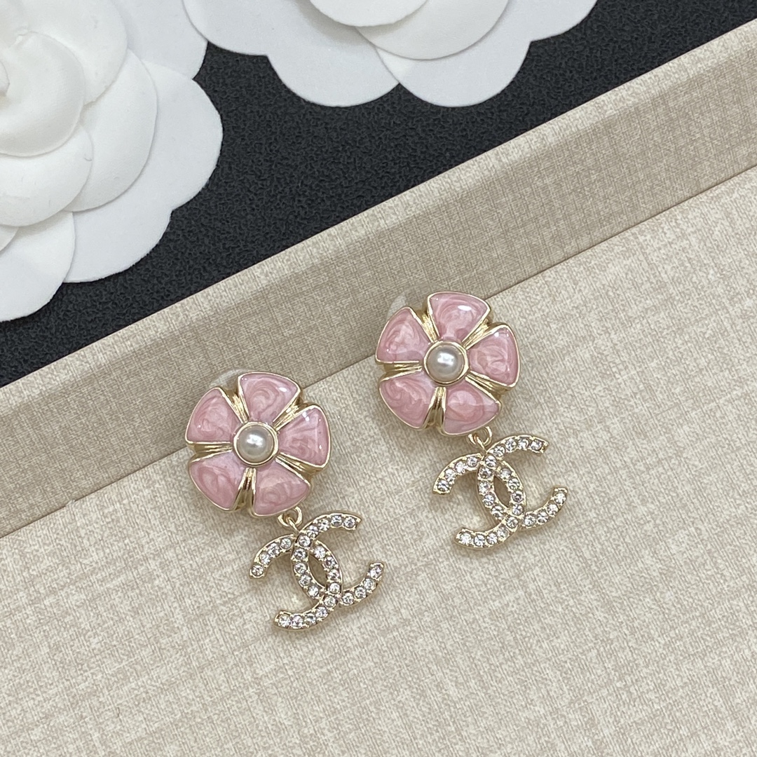 [TOP] CHANEL Earrings - Pink