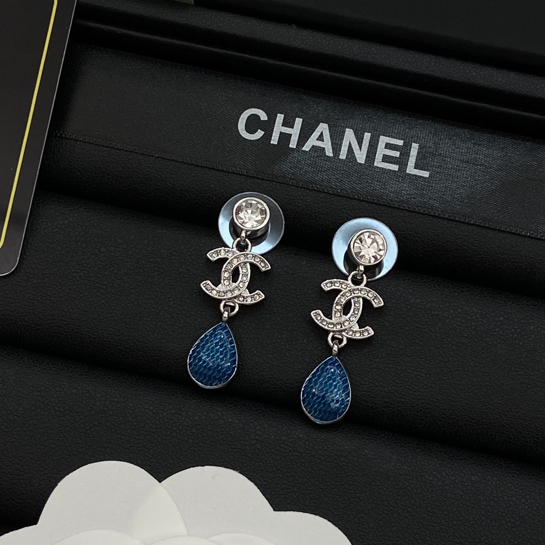 [TOP] CHANEL Necklace Bracelet Earrings Set - Silver