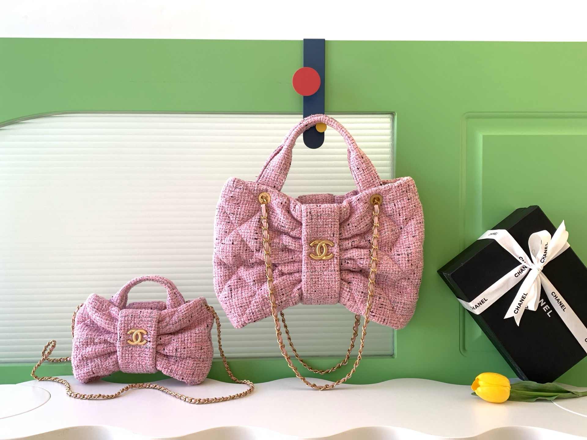 [TOP] CHANEL Bow Bag 29-38-5cm/18-26-5cm - 2 Color