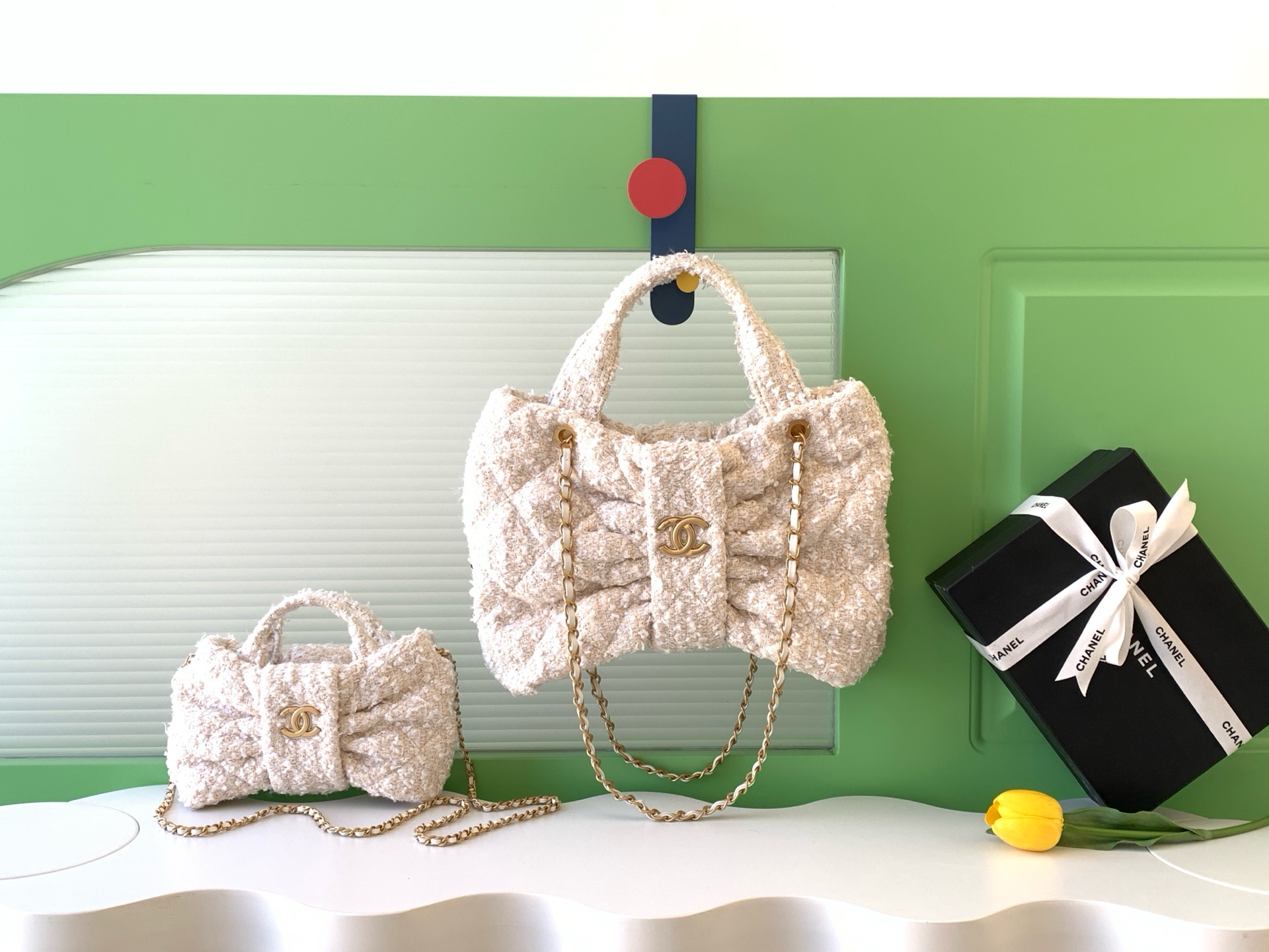 [TOP] CHANEL Bow Bag 29-38-5cm/18-26-5cm - 2 Color