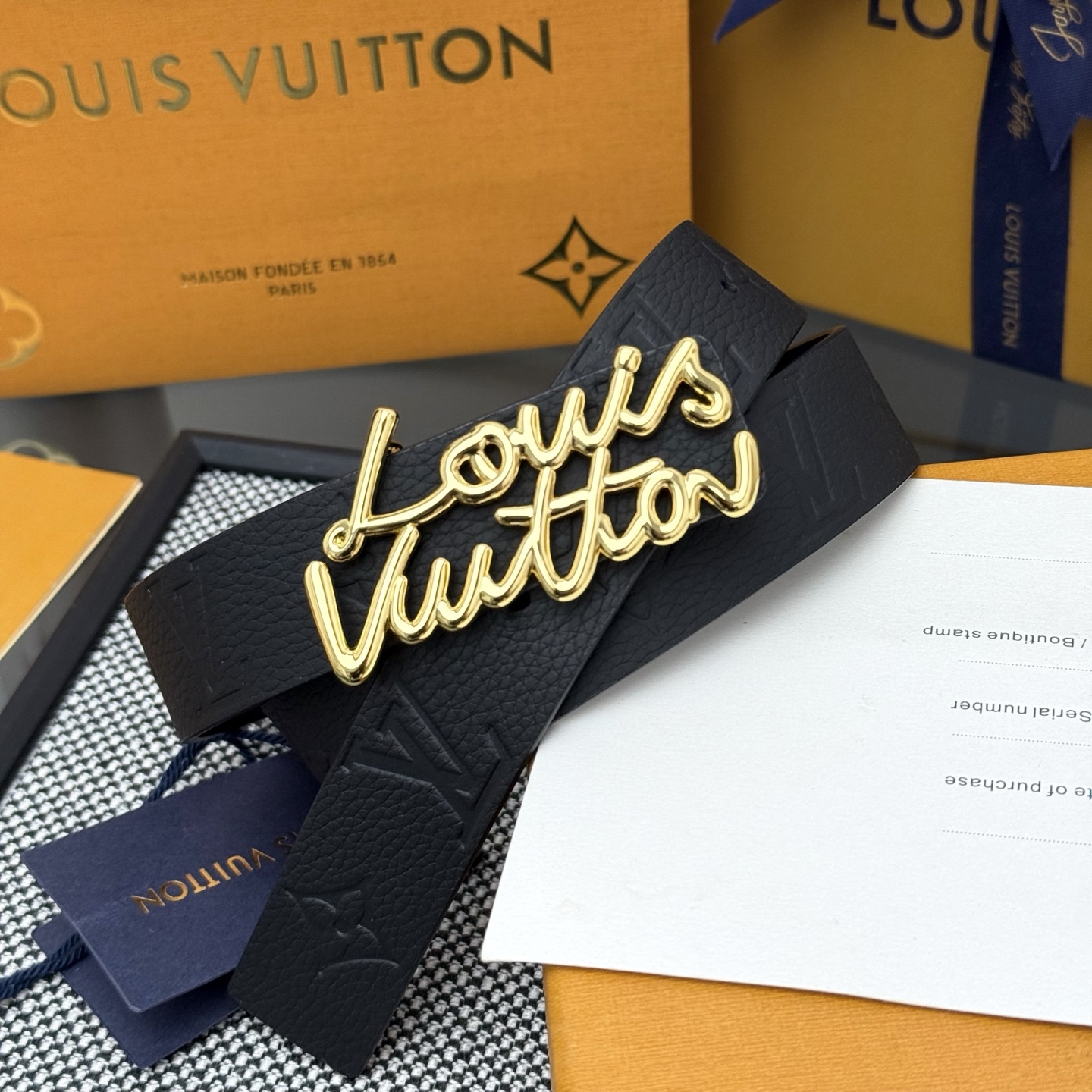 [TOP] Louis Vuitton LV Belt - Black