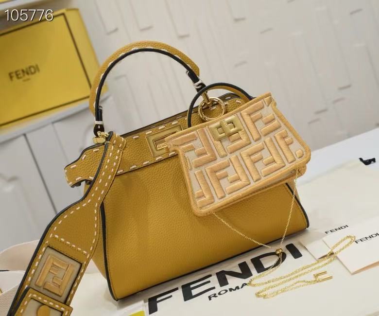 [TOP] FENDI Peekaboo small Handbag 23x18x11cm - Five Colors