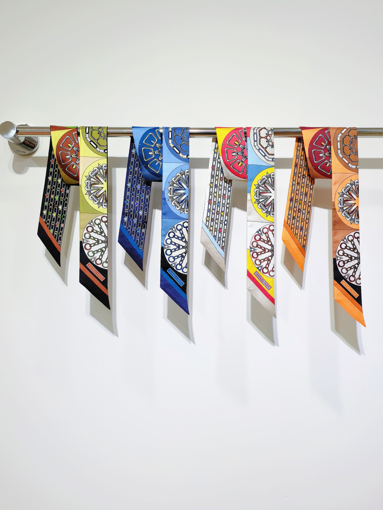 [TOP] HERMES Cavalcades Twilly Scarf 5x86cm - 4 Color