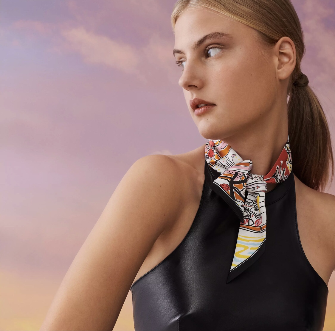 [TOP] HERMES Cavalcades Twilly Scarf 5x86cm - 3 Color