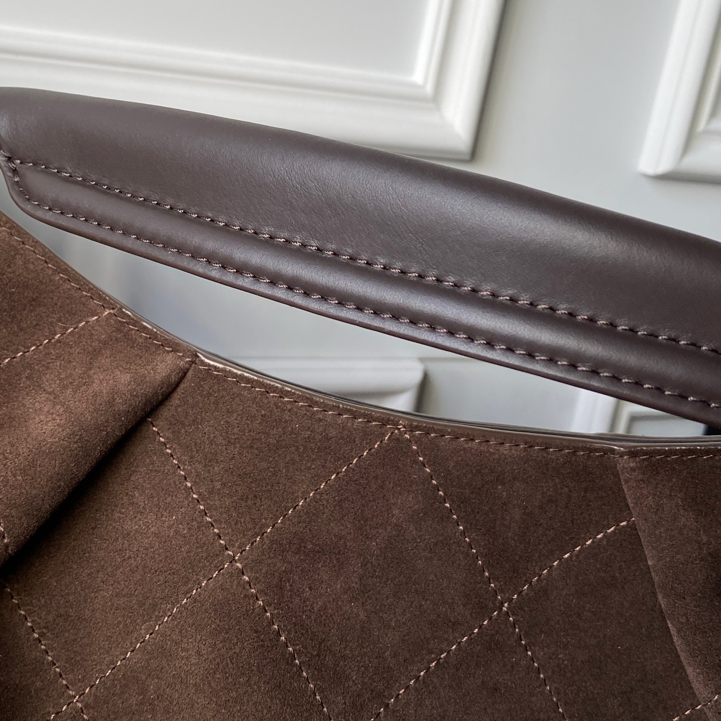 [TOP] CHANEL  26C  Hobo Bag Suede 29×35×13cm - Brown