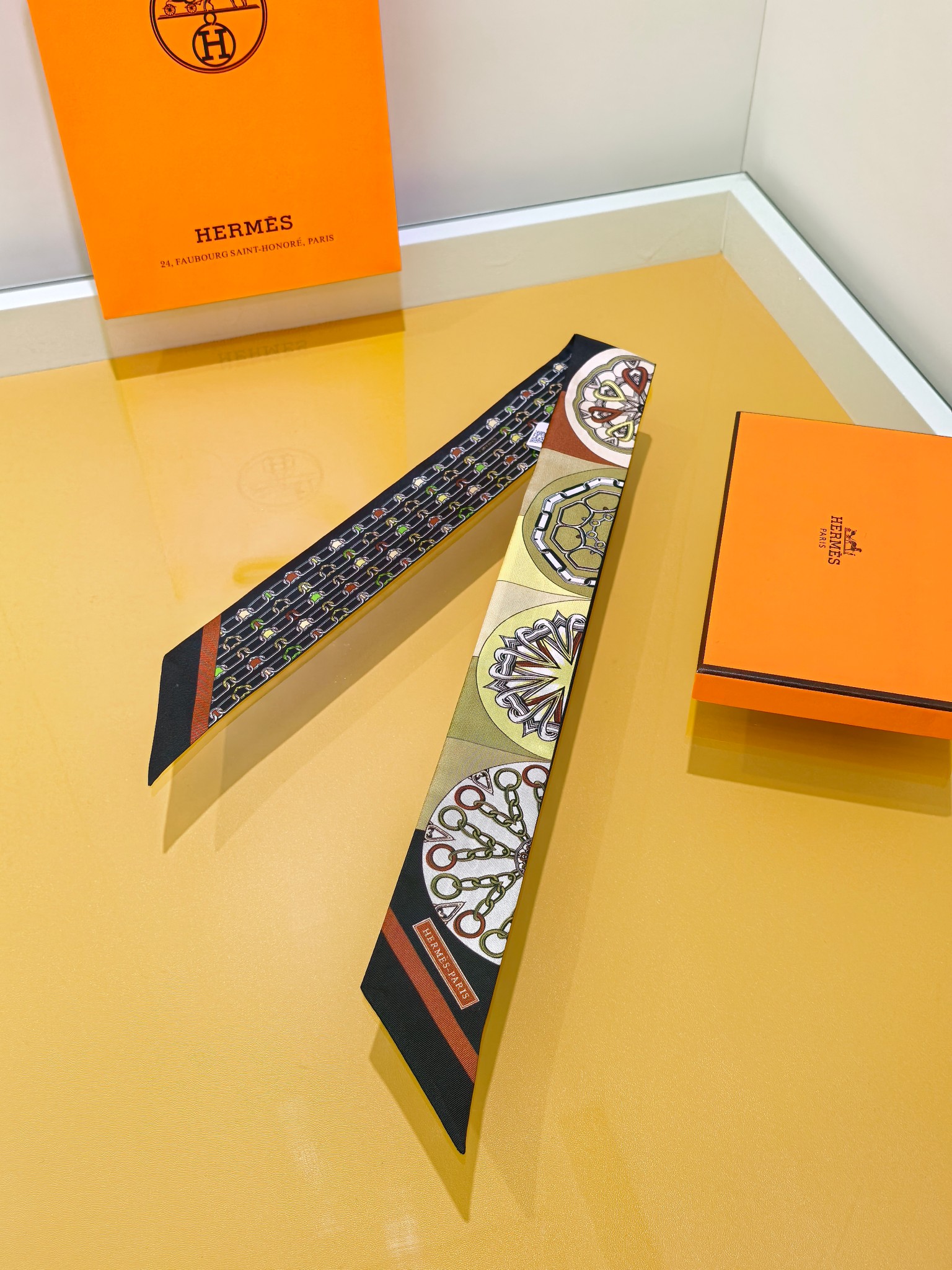 [TOP] HERMES Cavalcades Twilly Scarf 5x86cm - 4 Color