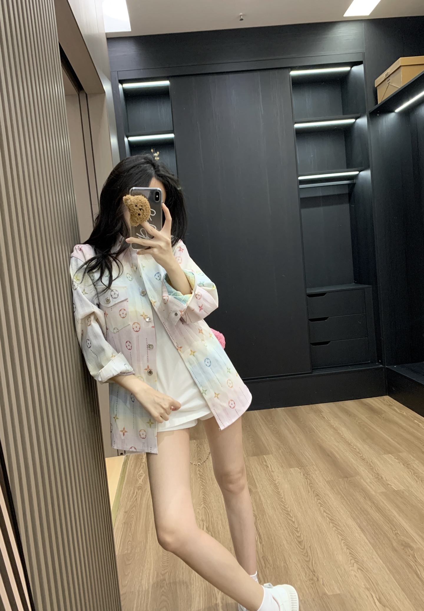 [TOP] Louis Vuitton LV Rainbow Denim Jacket - Pink and Yellow