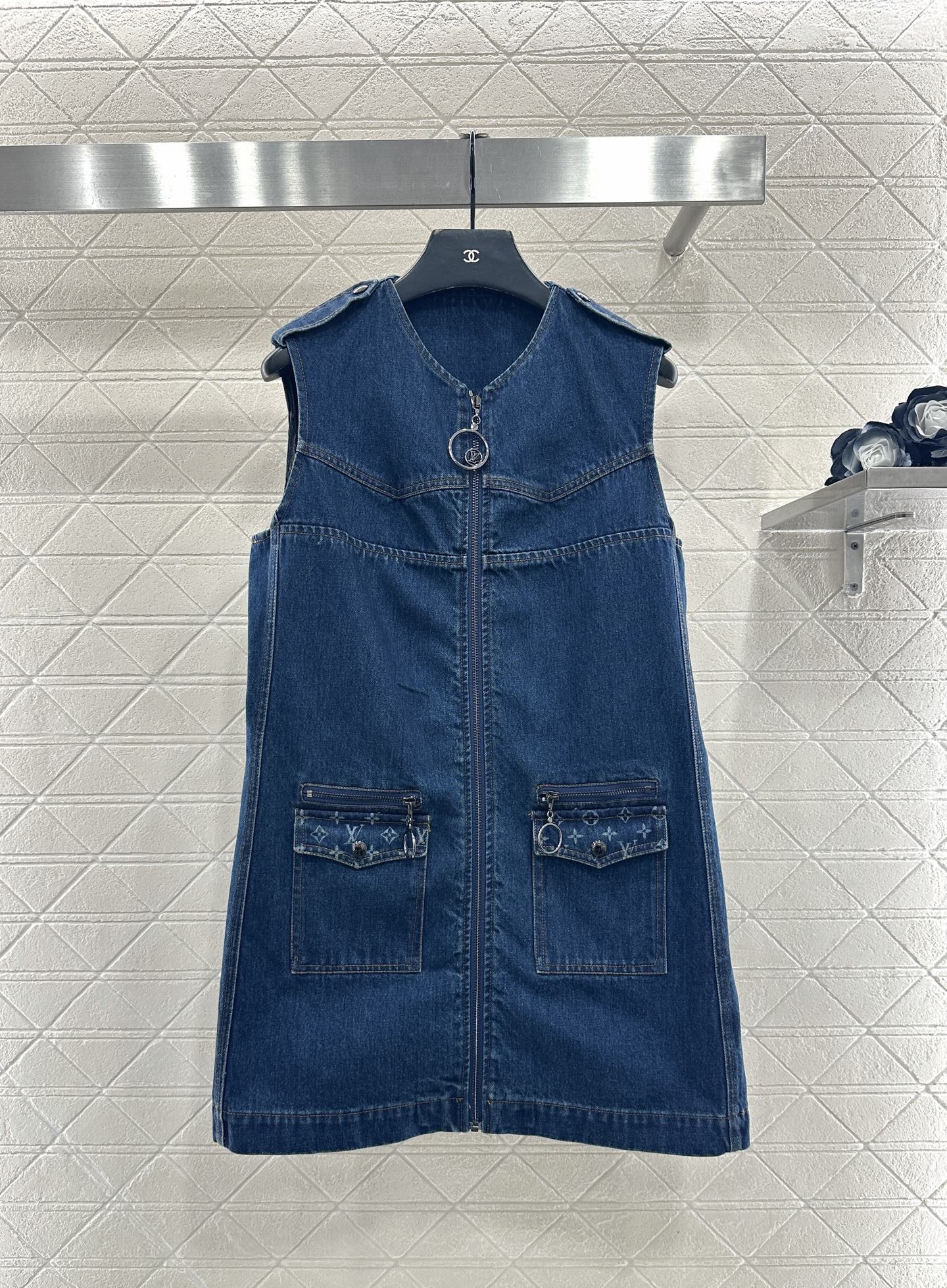 [TOP] Louis Vuitton LV Sleeveless  Dress - Blue