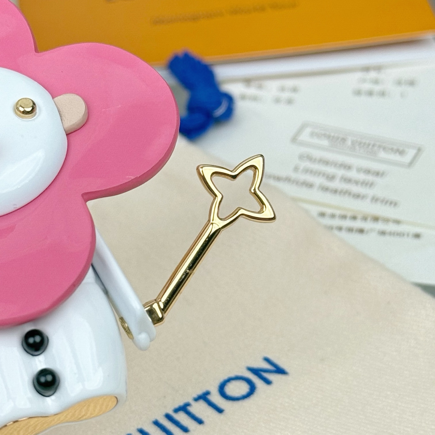 [TOP] Louis Vuitton LV  Vivienne Doll Pendant- Pink