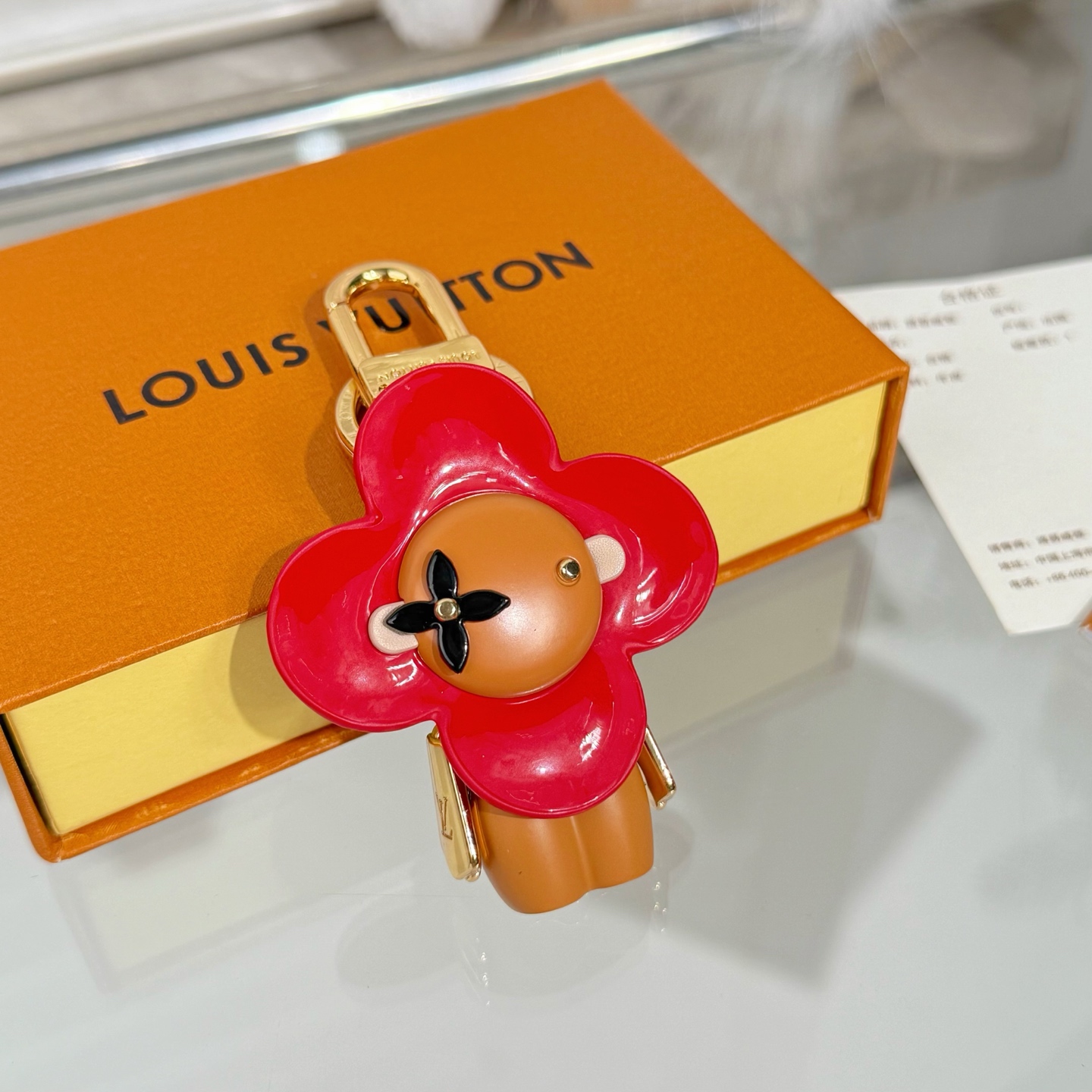 [TOP] Louis Vuitton LV  Vivienne Doll Pendant- Red
