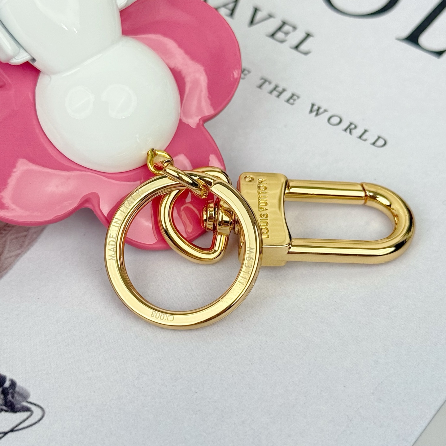 [TOP] Louis Vuitton LV  Vivienne Doll Pendant- Pink