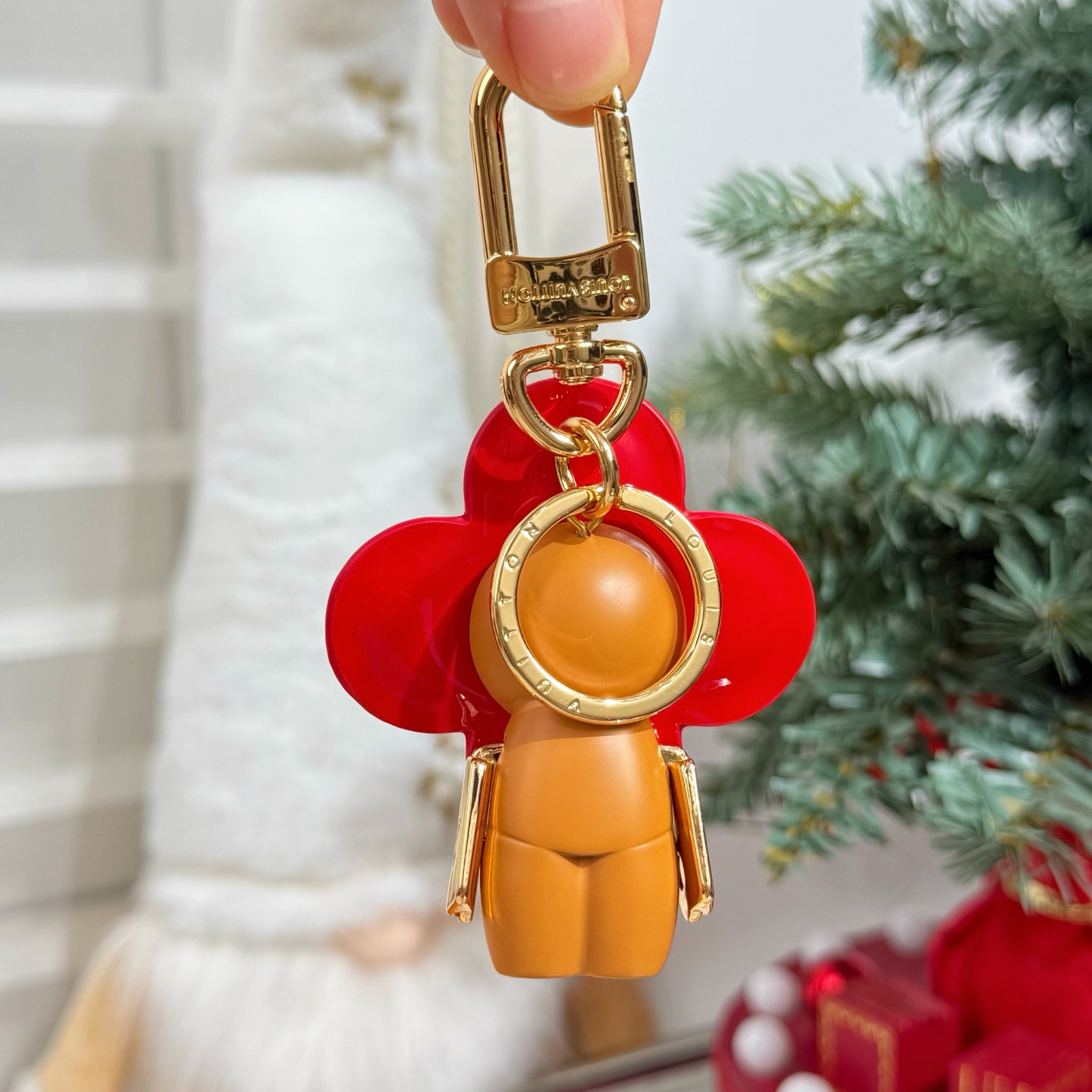 [TOP] Louis Vuitton LV  Vivienne Doll Pendant- Red