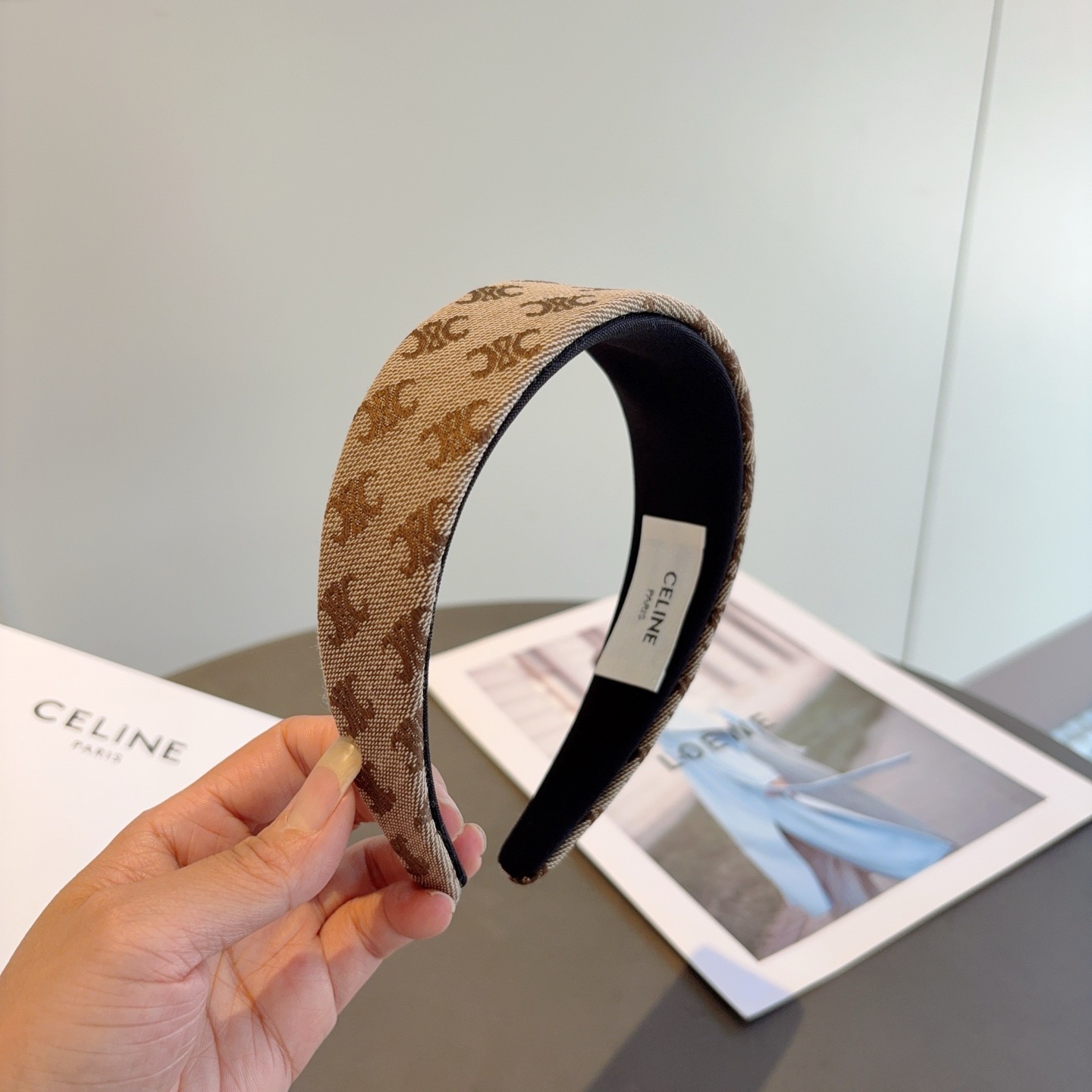 [TOP] CELINE Hairband - Brown