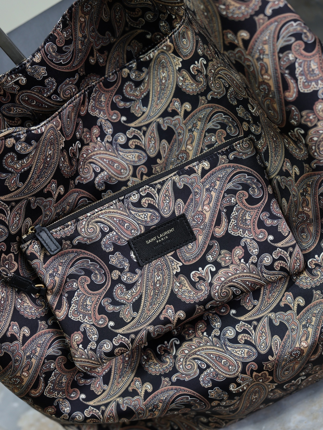 [TOP] Yves Saint Laurent YSL Le Cassandre  Jewelry Chain  Bag with Bohemian Style 40×50×1cm - Brown