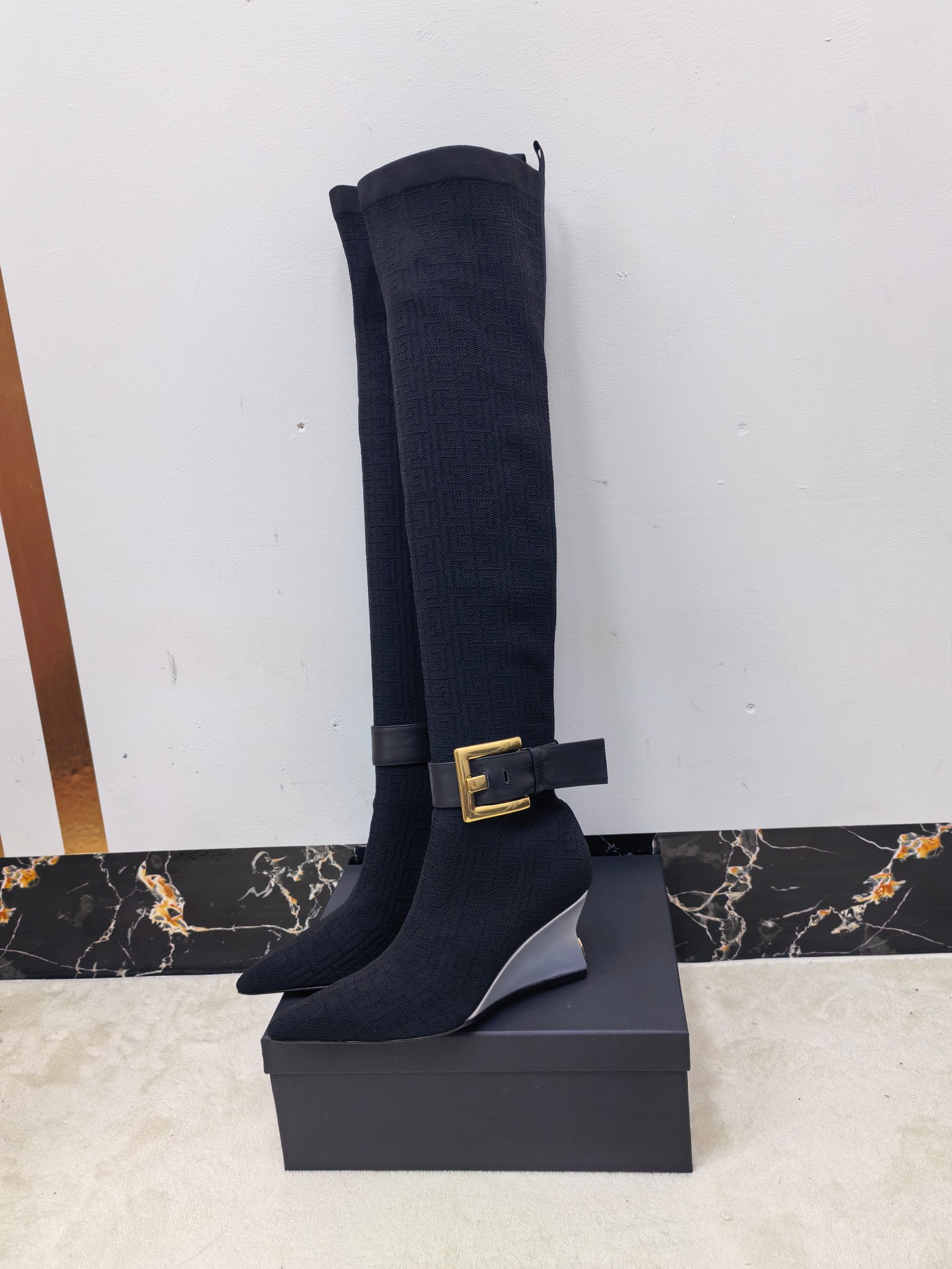 [TOP] Balmain Knit Long Boots - 3 Colour