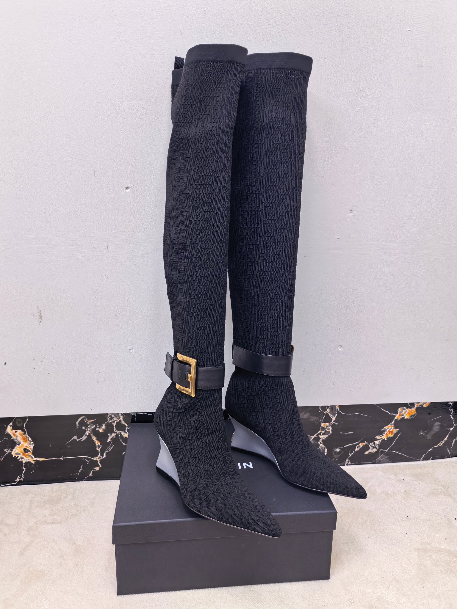 [TOP] Balmain Knit Long Boots - 3 Colour