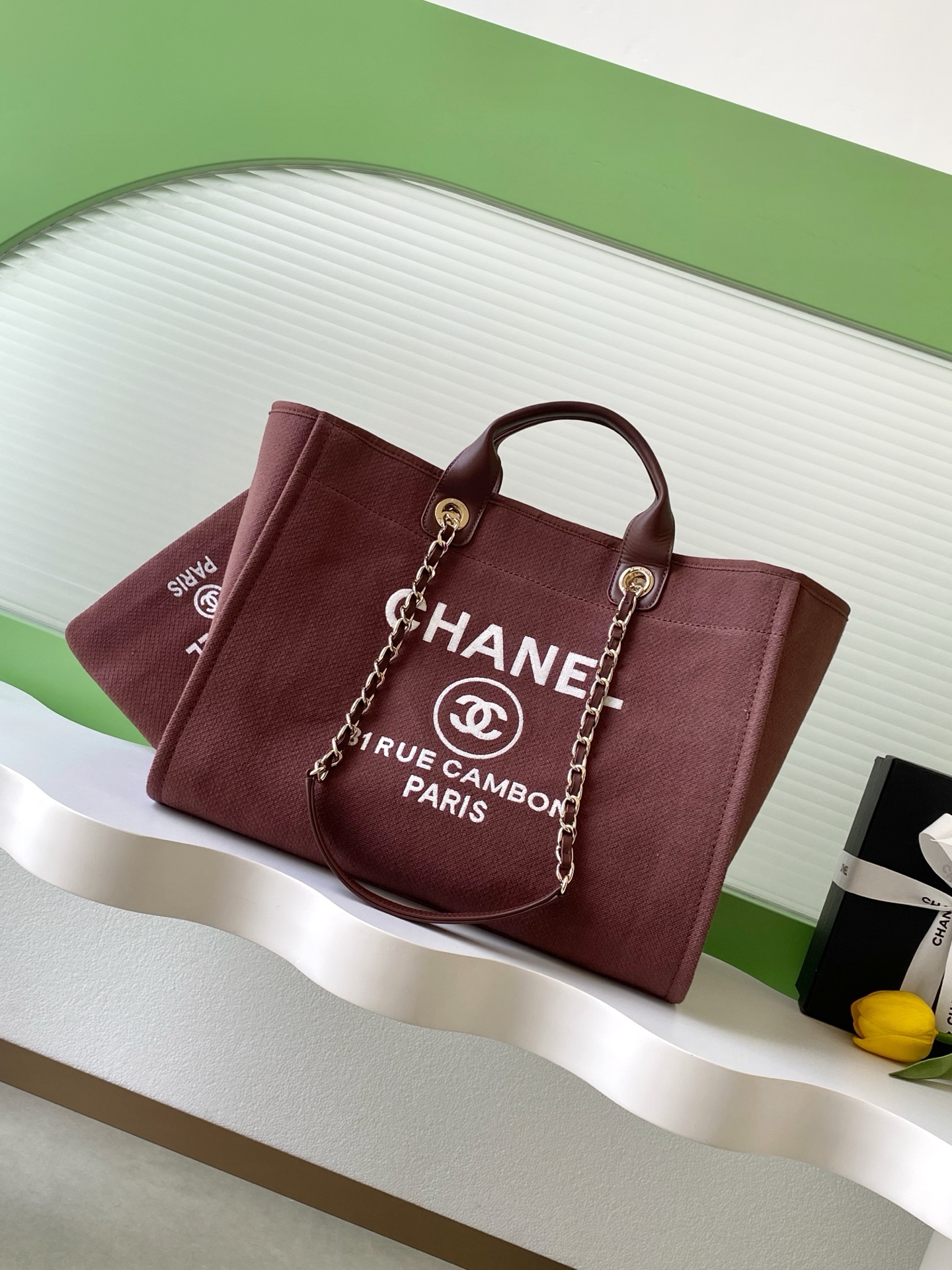 [TOP] CHANEL Beach Bag 38cm/33cm -  Beige