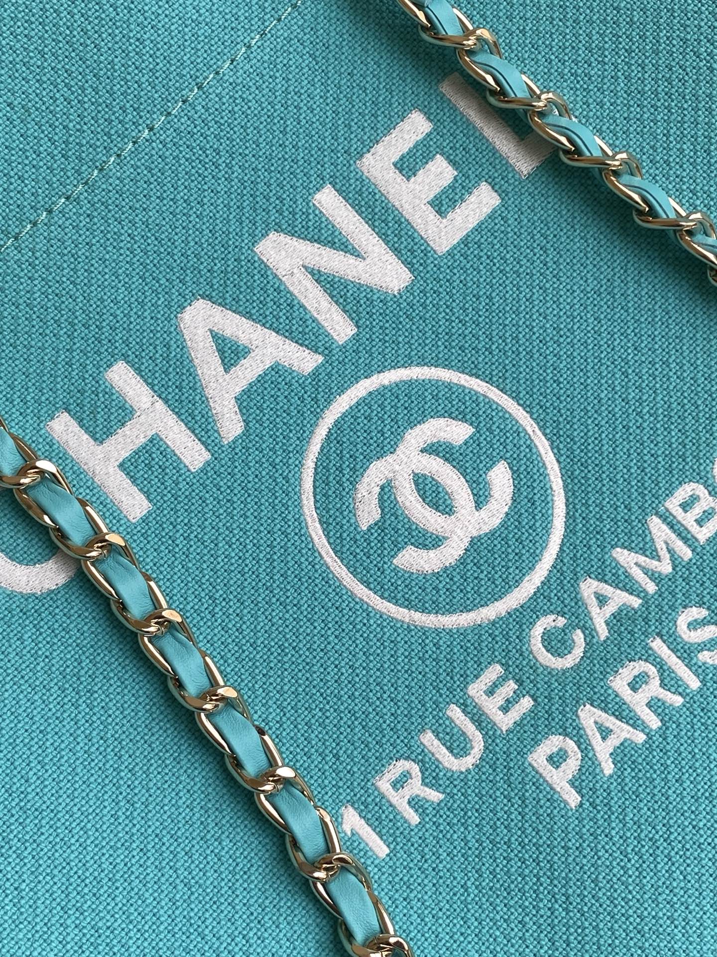 [TOP] CHANEL Beach Bag 38cm/33cm -  Beige