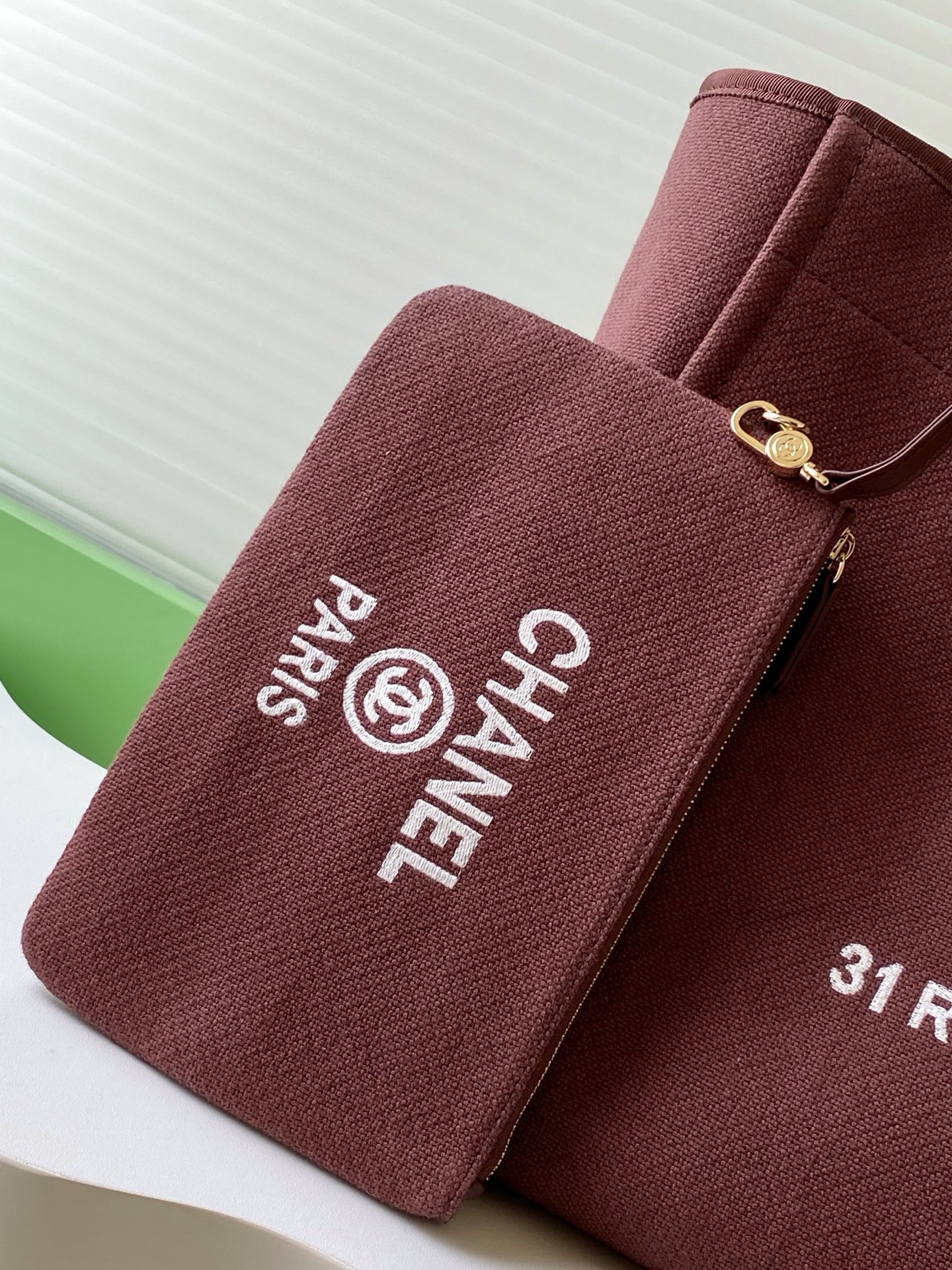 [TOP] CHANEL Beach Bag 38cm/33cm -  Beige