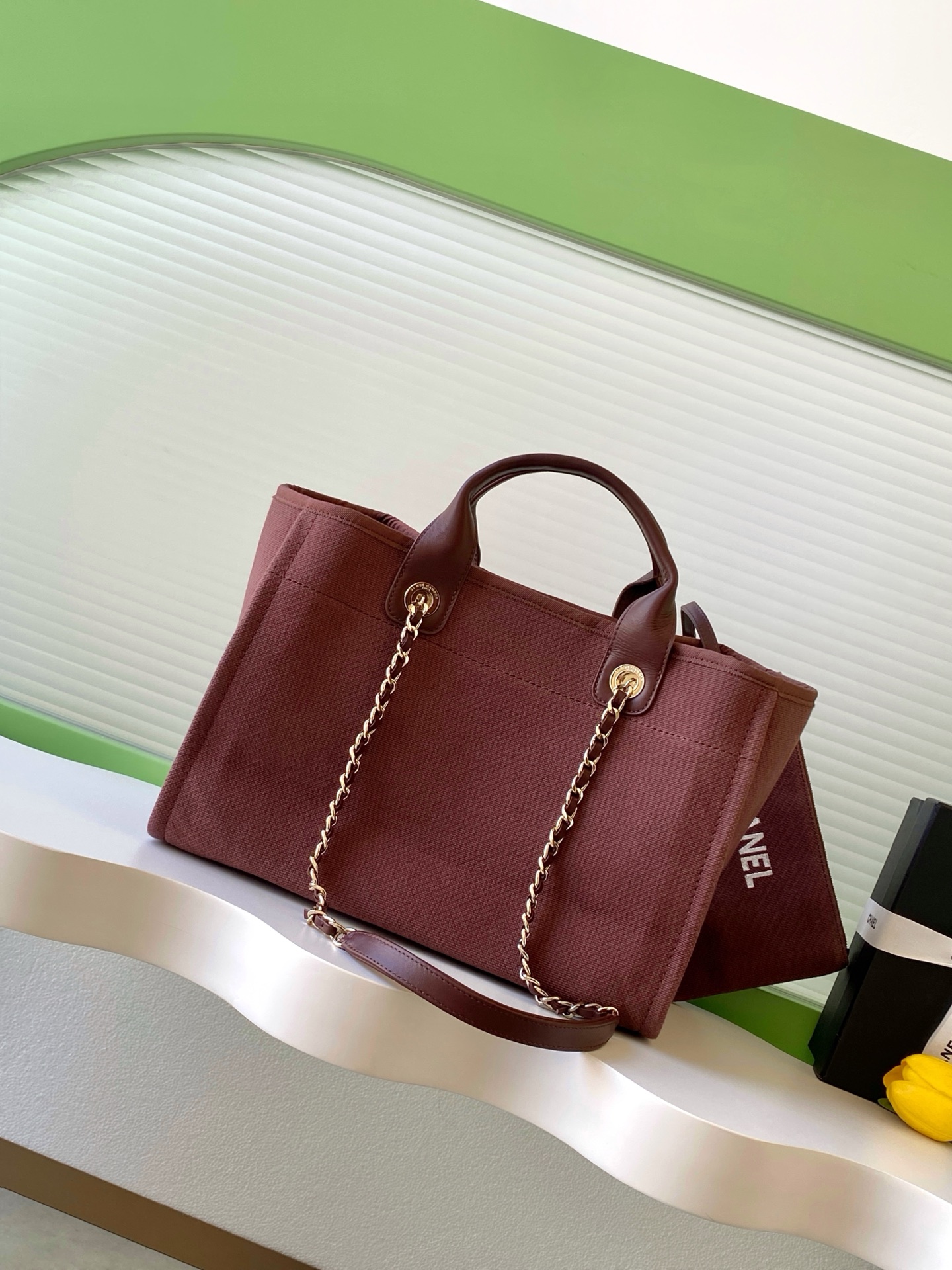 [TOP] CHANEL Beach Bag 38cm/33cm -  Beige