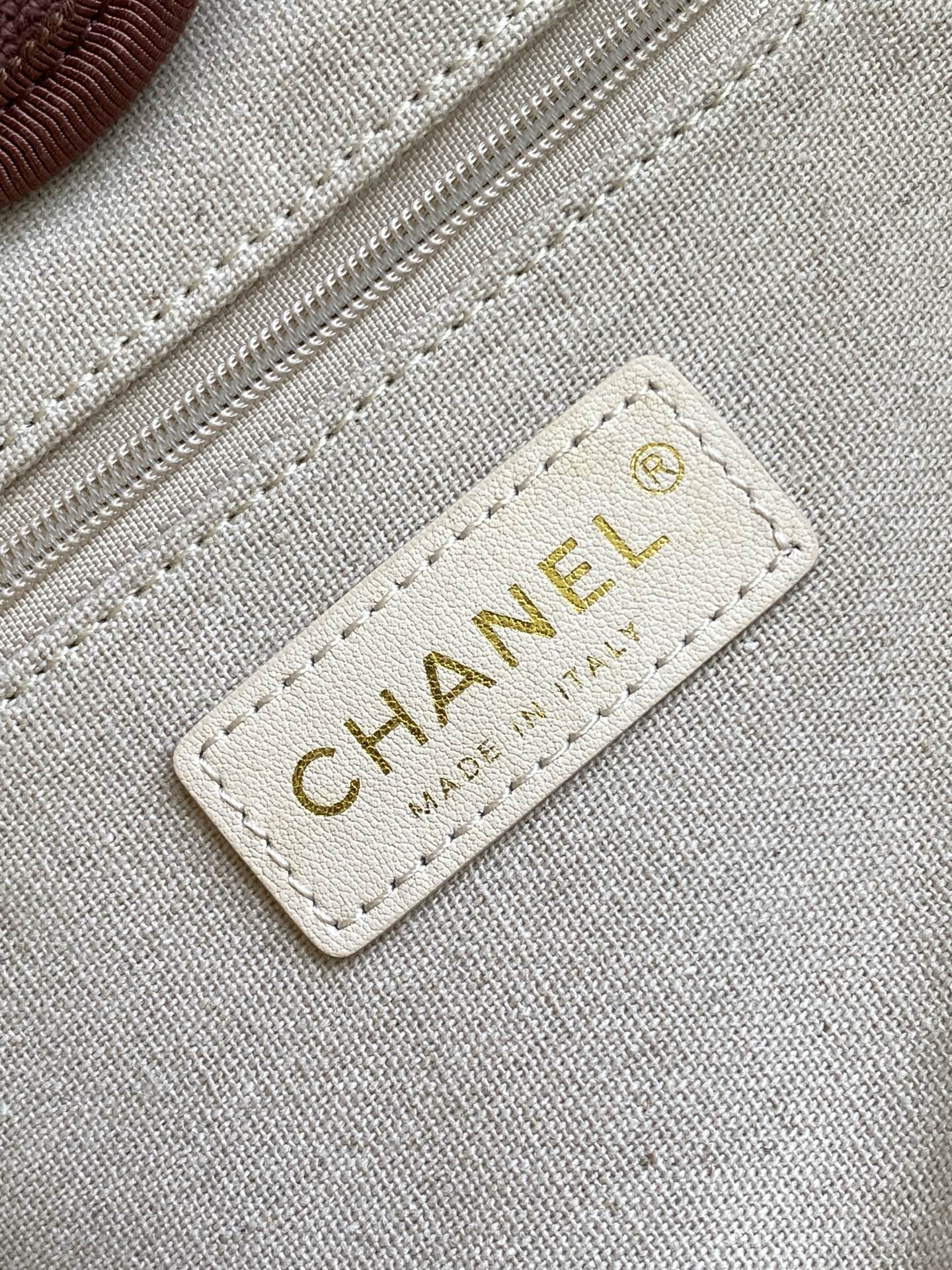[TOP] CHANEL Beach Bag 38cm/33cm -  Beige