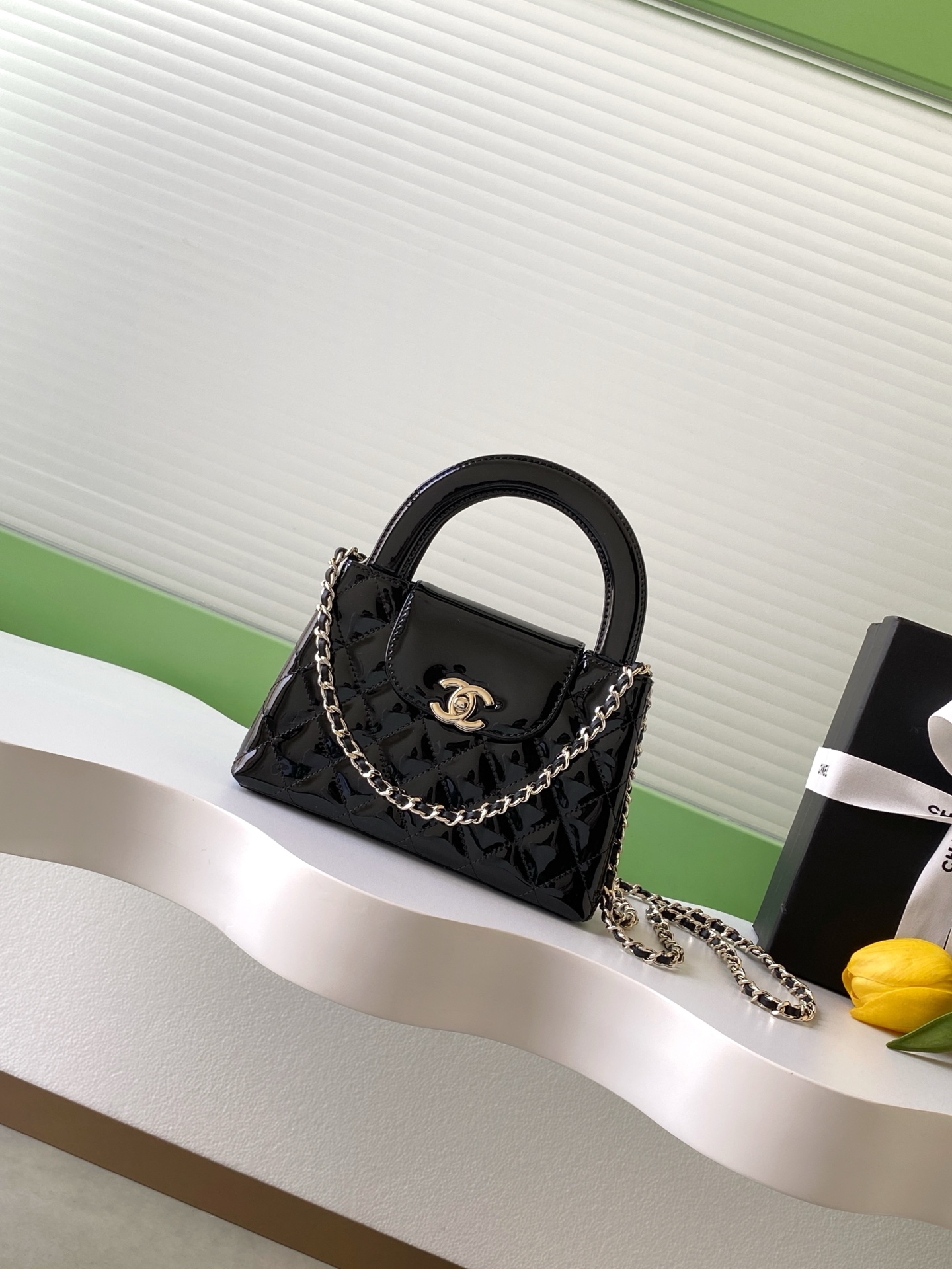 [TOP] CHANEL Kelly Handbag 19*13*7CM - Black&GHW