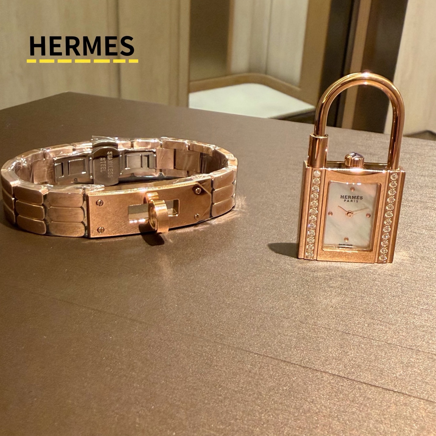 [TOP] HERMES kelly Watch  25mm- Gold