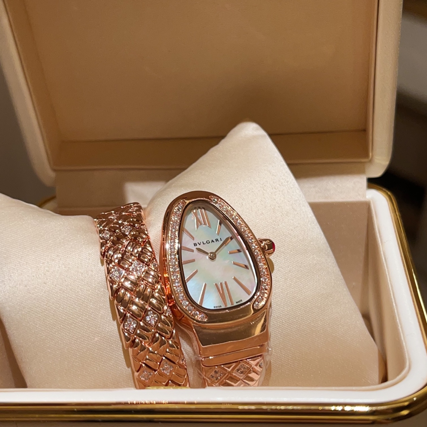 [TOP] BVLGARI SERPENTIN SPIG Watch 23*34mm - Rosa Gold