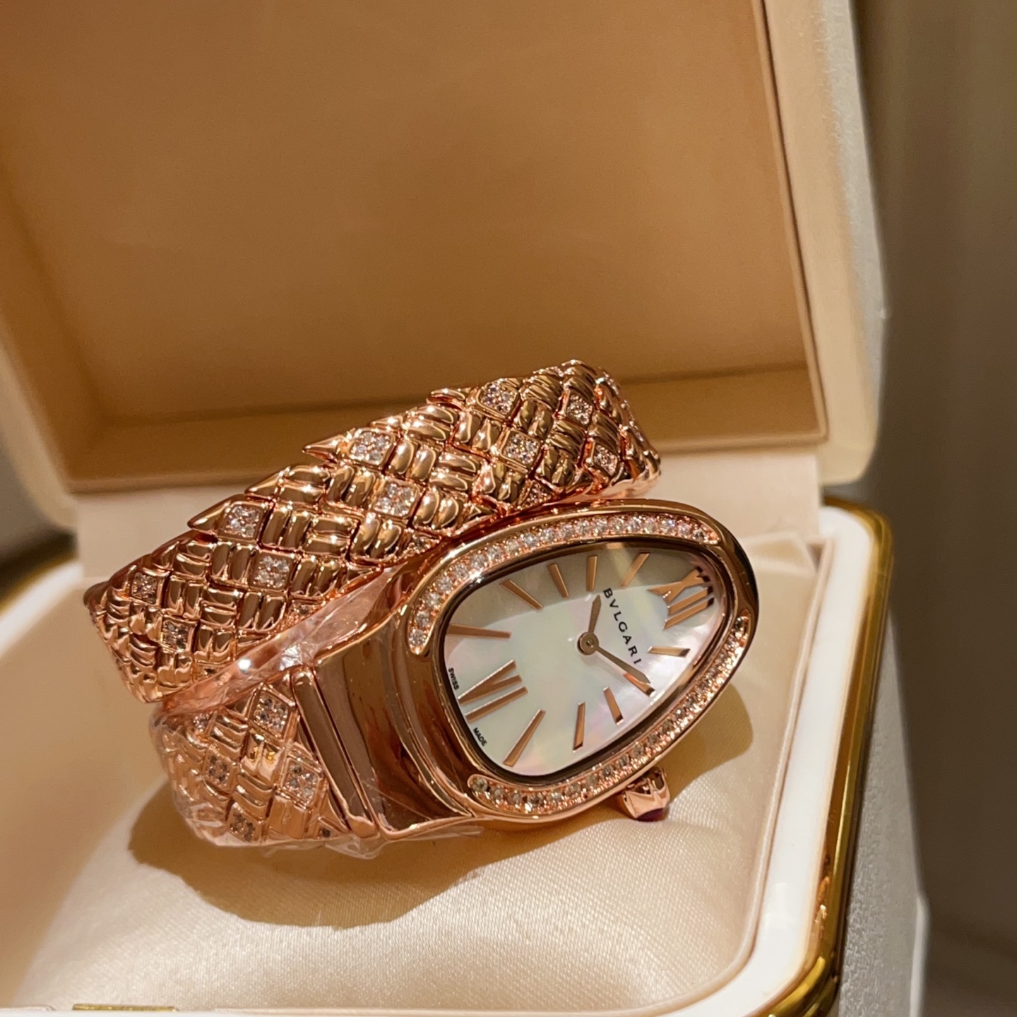 [TOP] BVLGARI SERPENTIN SPIG Watch 23*34mm - Rosa Gold