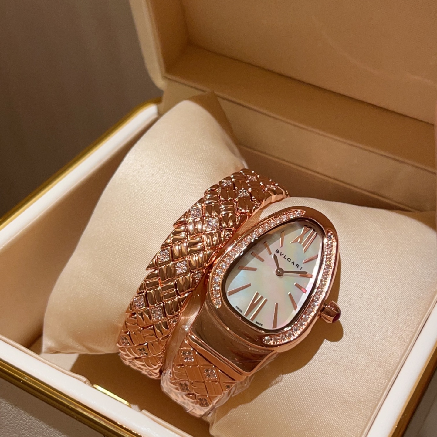 [TOP] BVLGARI SERPENTIN SPIG Watch 23*34mm - Rosa Gold