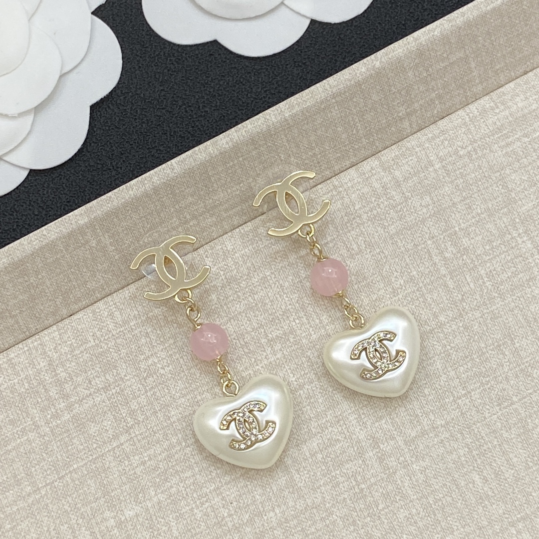 [TOP] CHANEL CC Earrings - Gold