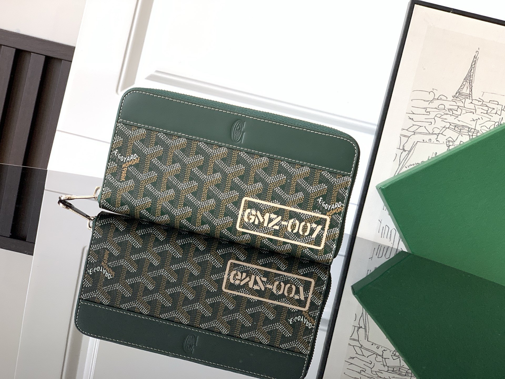 [TOP] Goyard Matignon  Purse 20 cm x 2.3 cm x 11 cm - Green