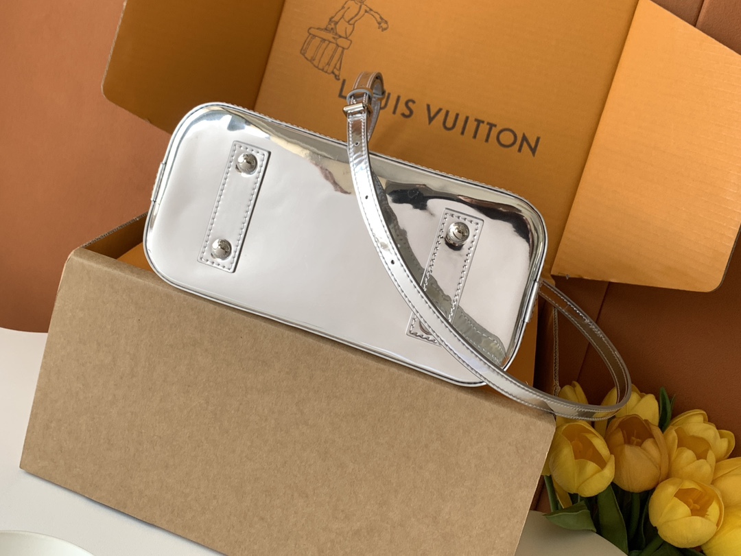 [TOP] Louis Vuitton LV Alma BB Bag Monogram Miroir 23.5X17.5X11.5cm - Sliver