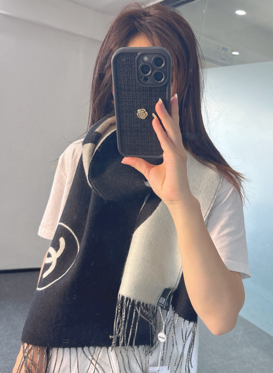 [TOP] CHANEL Cashmere  Scarf 200x35㎝- 3 Colors