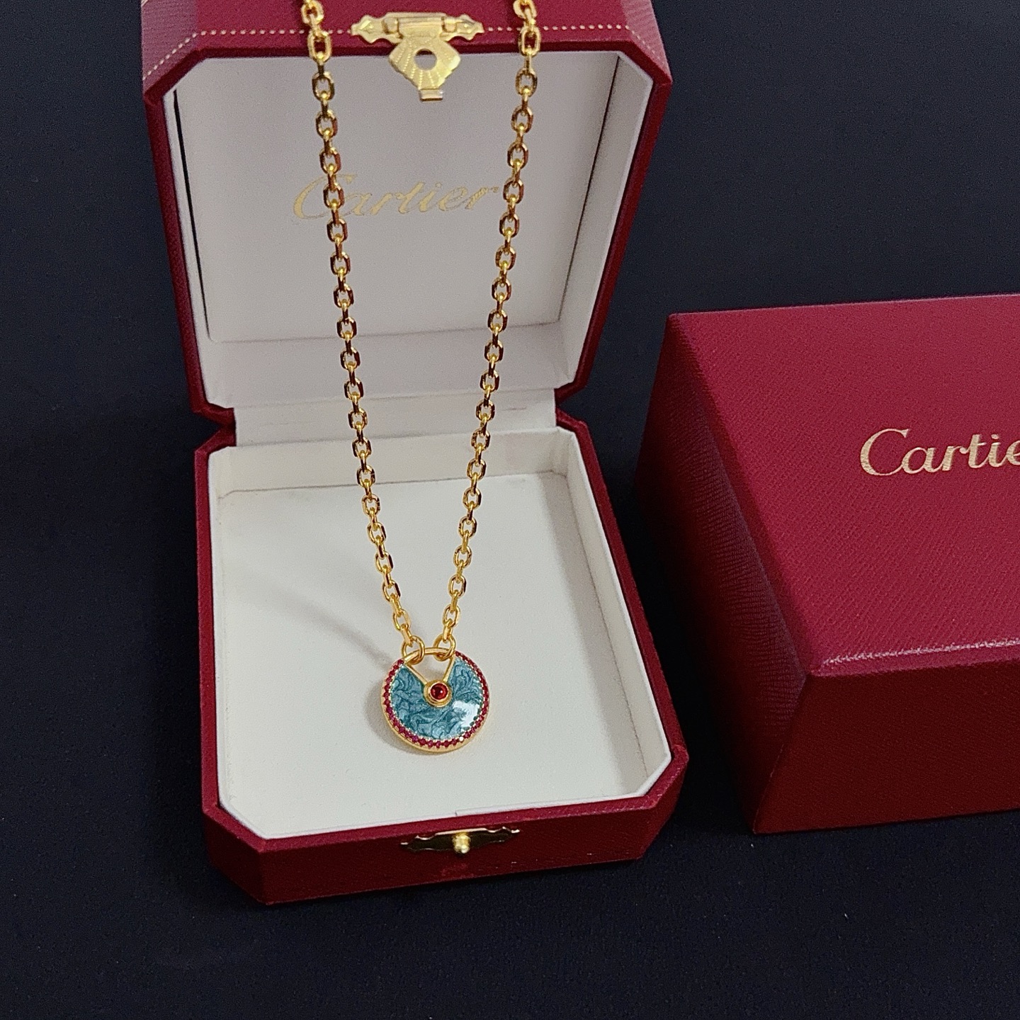 [TOP] Cartier Amulette Necklace - Gold