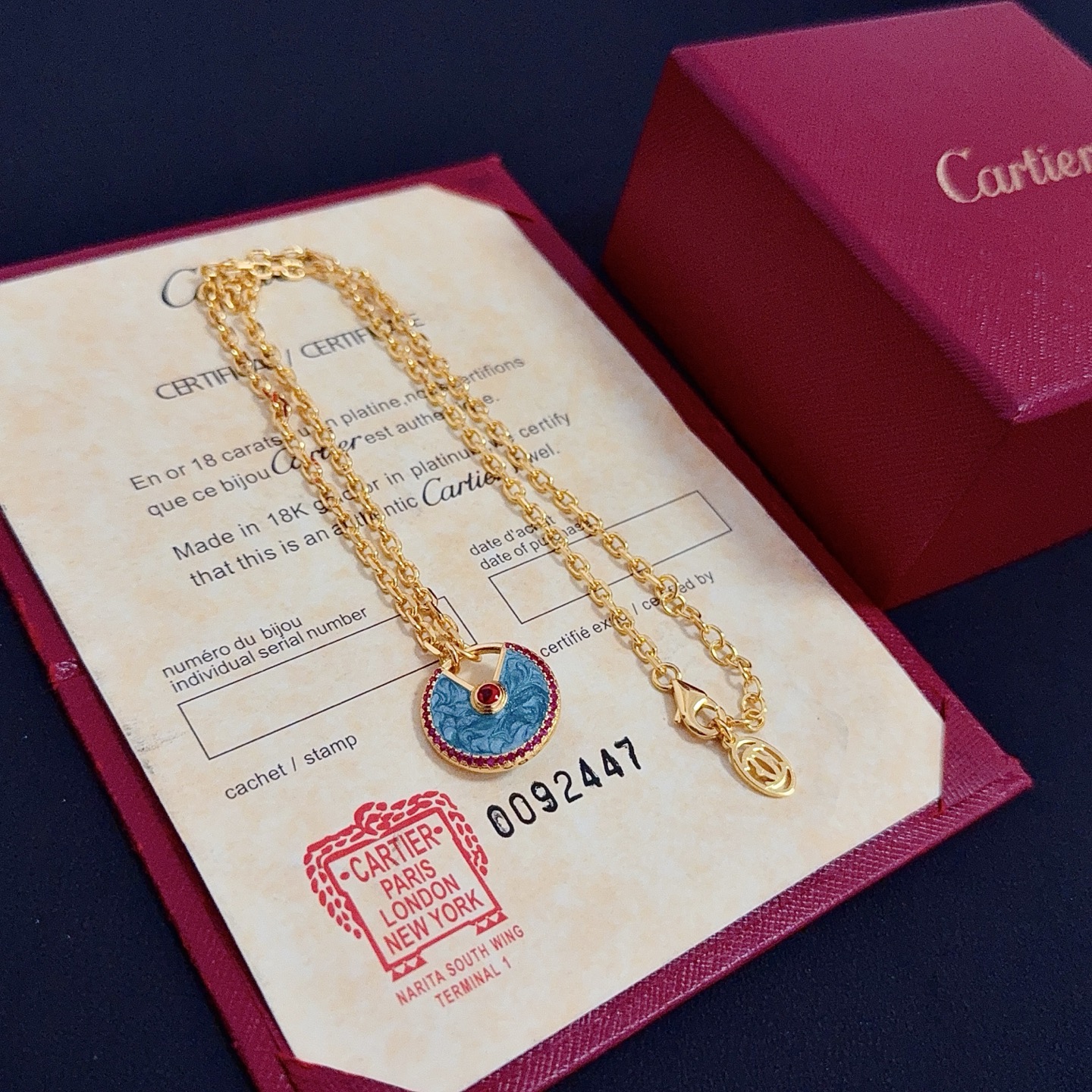 [TOP] Cartier Amulette Necklace - Gold