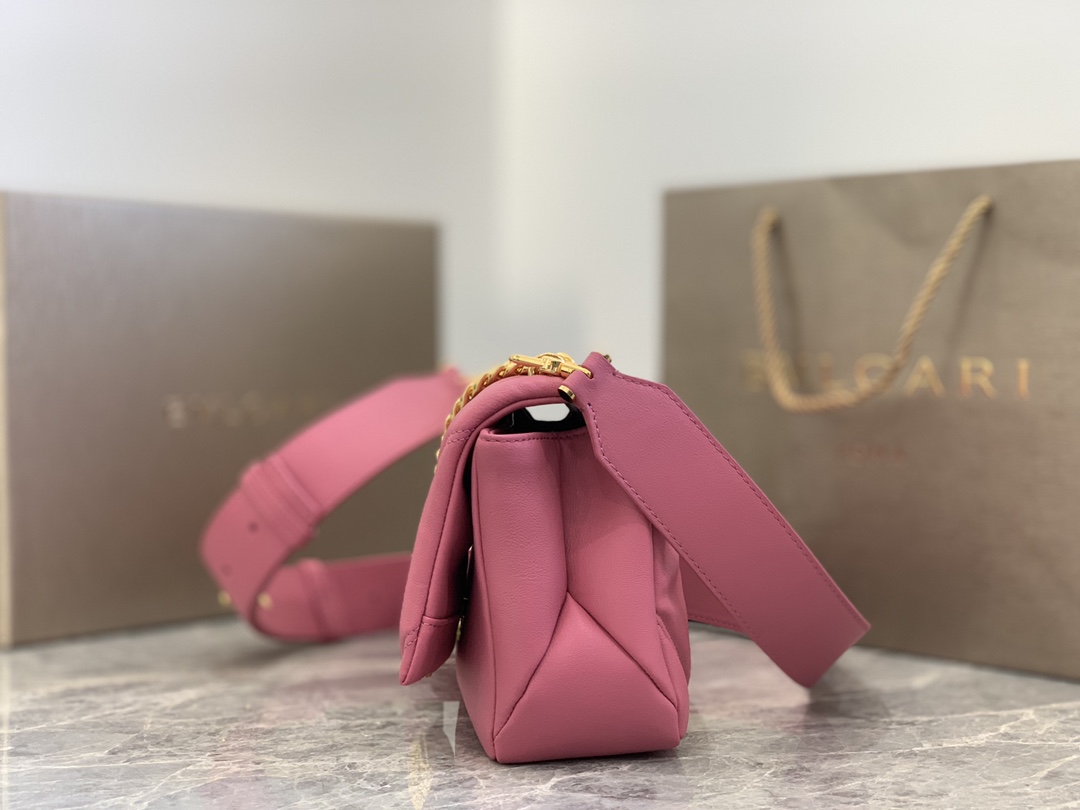 [TOP] BVLGARI SERPENTI CABOCHON Bag 22.5 X 15 X 10 Cm  - Pink