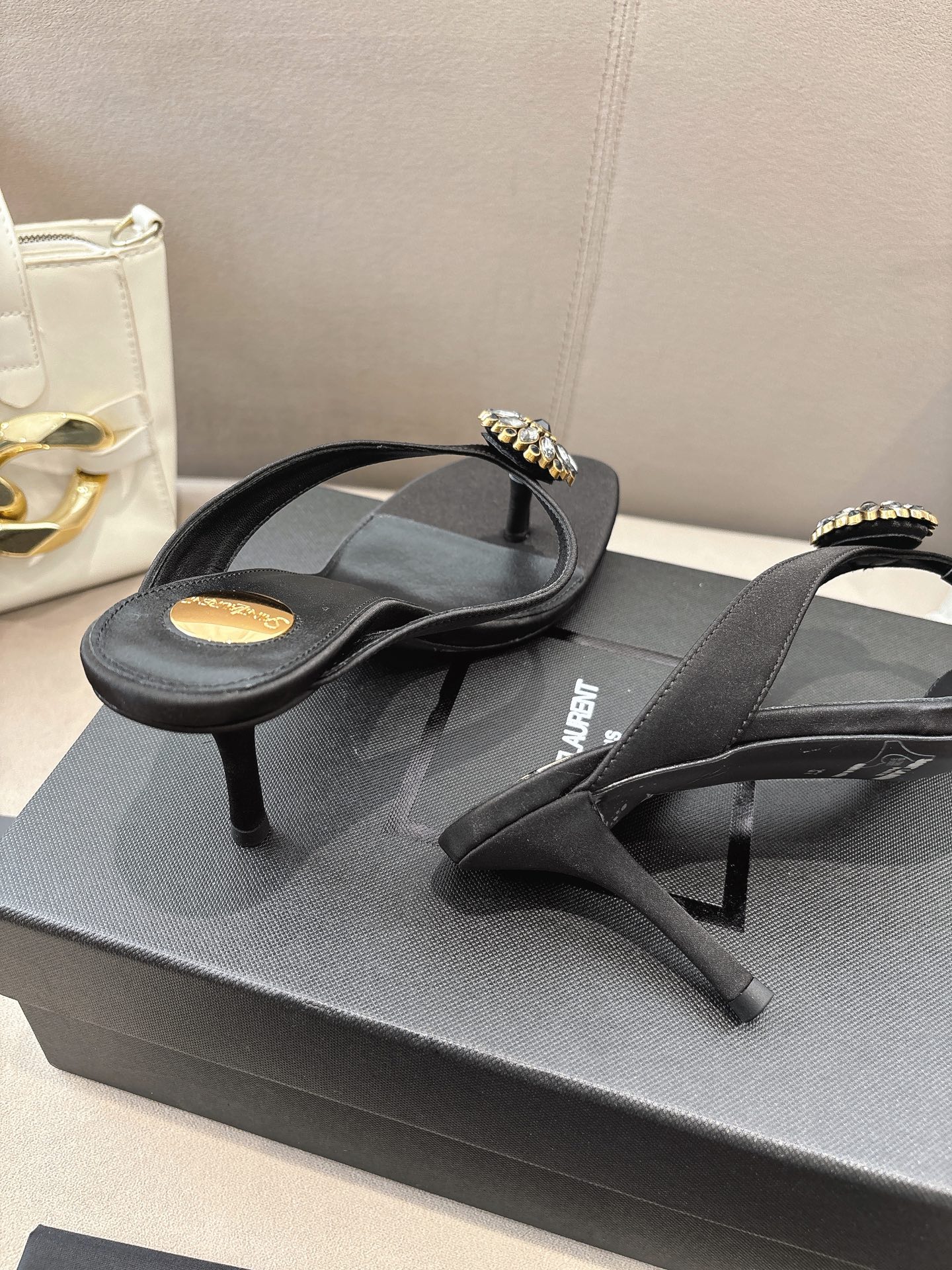 [TOP] Yves Saint Laurent YSL 10.5cm High Heel Slides - 3 Colours