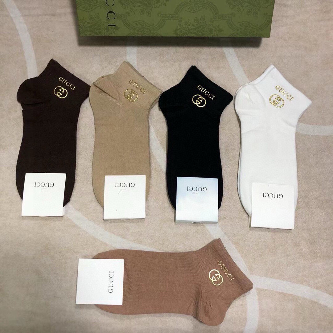 [TOP] GUCCI Socks - 5 Pieces as a Set